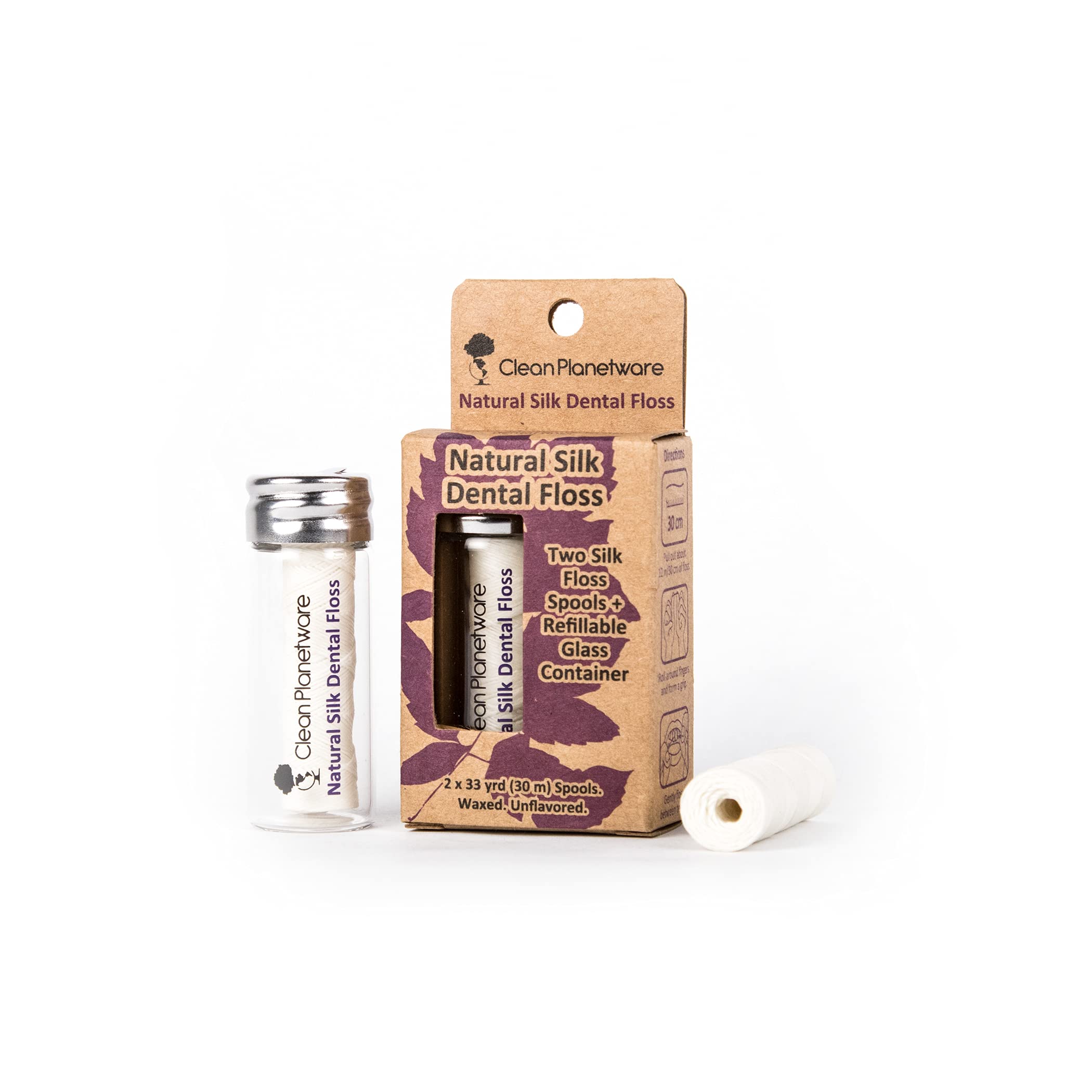 Natural Silk Dental Floss - Eco-Friendly & Biodegradable Floss for Sensitive Teeth | Perfect for Travel, Home & Office Use