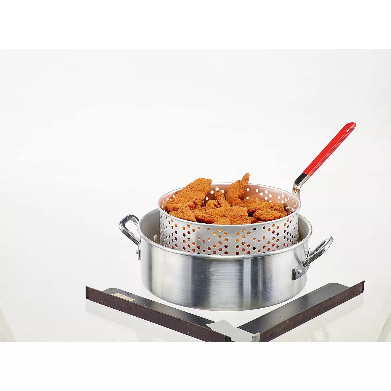 **3-in-1 Turkey Deep Fryer, Seafood Boiler & Fish Fry Kit with Propane Burner Stove - 30 QT & 10 QT Aluminum Pots & Steamer Basket - Perfect for Outdoor Cooking, Camping, Backyard BBQs & Tailgating**