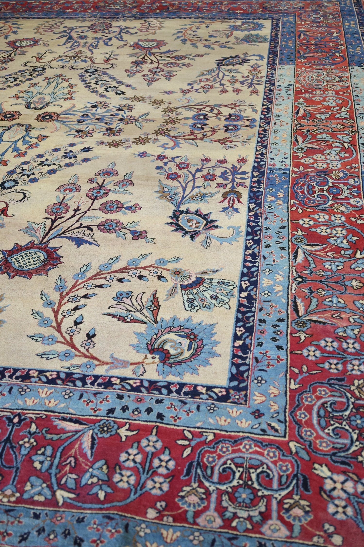 Antique Lavar Kerman Handwoven Traditional Persian Rug - Vintage Oriental Carpet JF8394 for Living Room, Bedroom & Home Decor