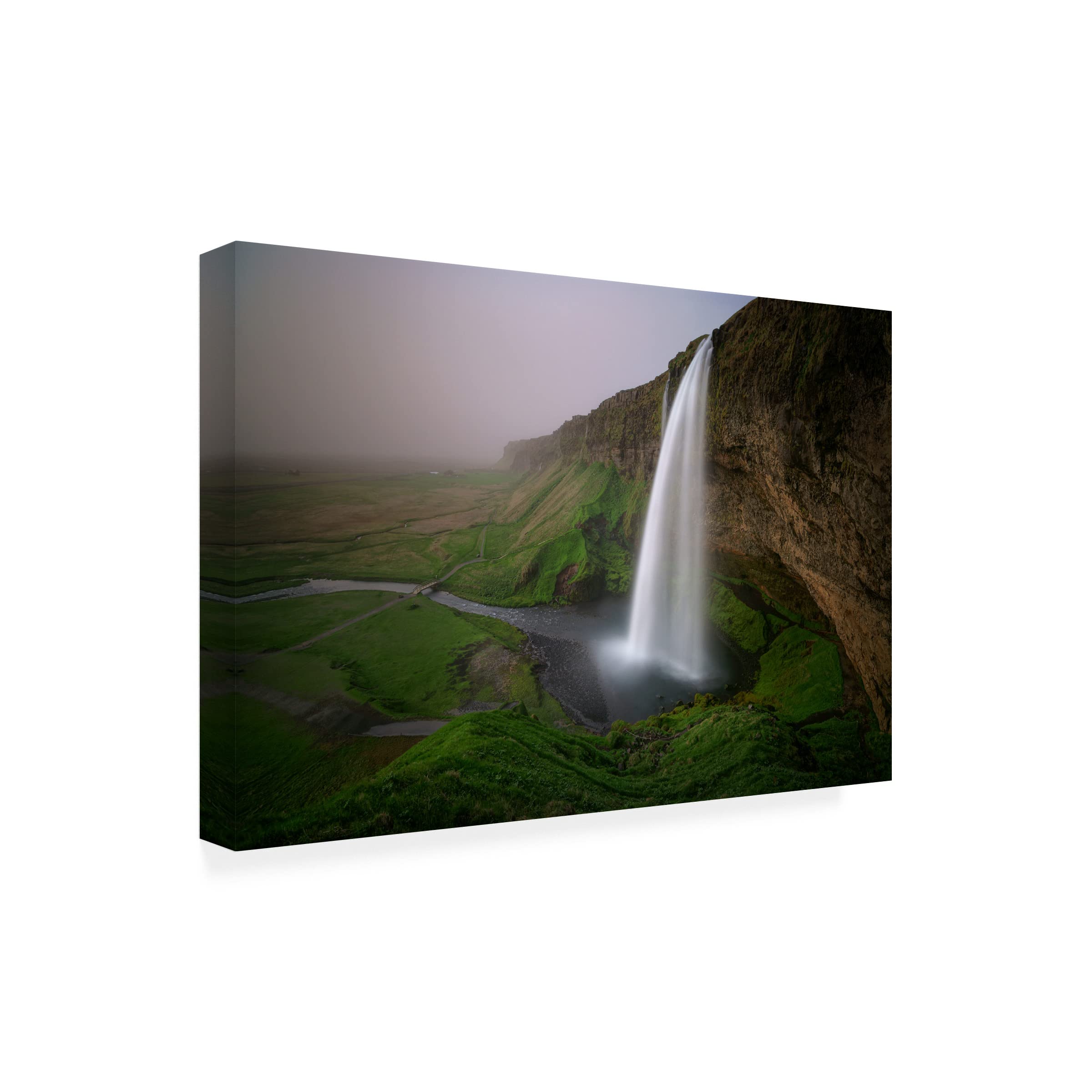 Trademark Fine Art 'With Ash From The Volcano' Canvas Wall Art by Raymond Hoffmann - Stunning Landscape Painting for Living Room, Bedroom & Office Decor