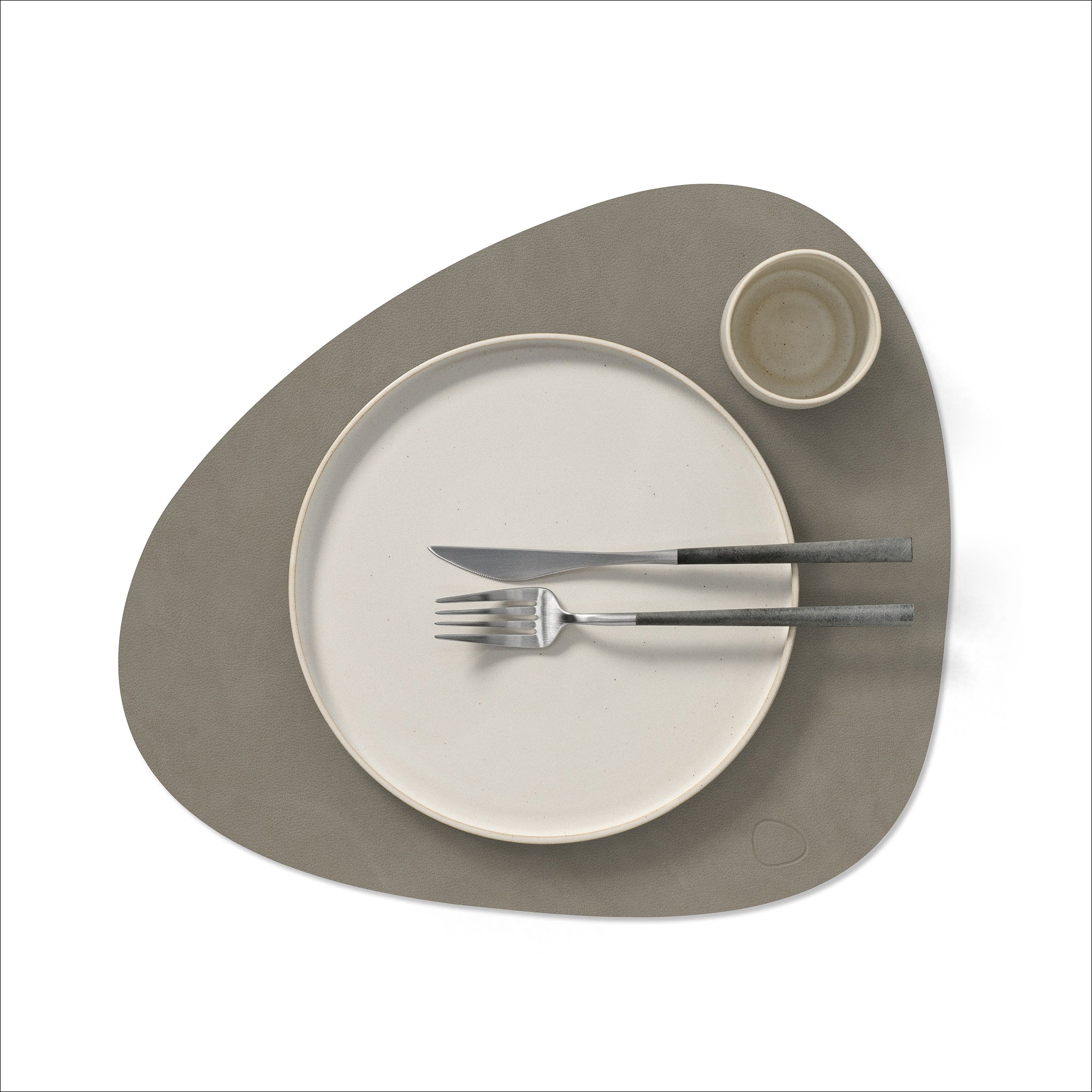 LIND DNA Nupo Curve Table Placemat Large - Flint Grey Non-Slip Dining Mat for Kitchen, Restaurant & Outdoor Use