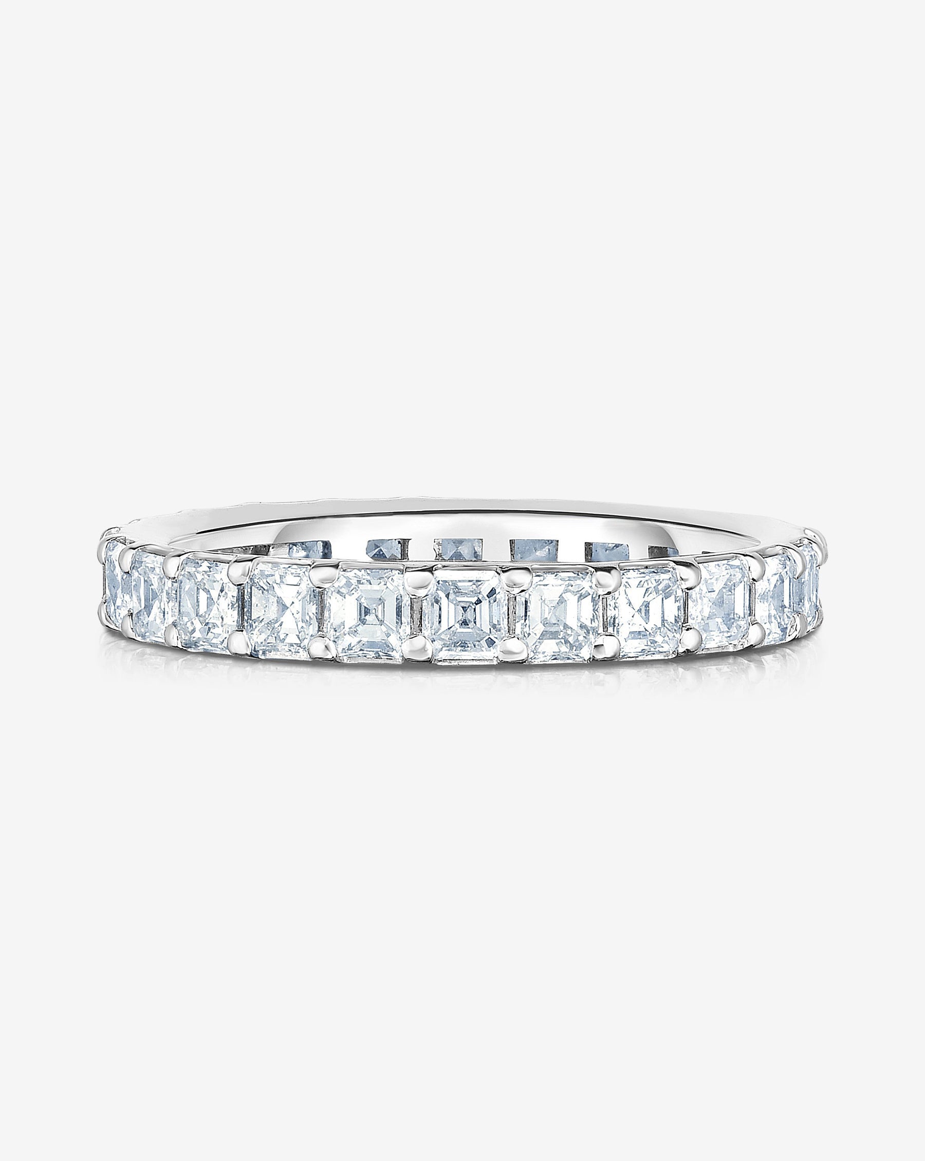 Exquisite Asscher Cut Diamond Eternity Band for Women - Perfect for Weddings, Anniversaries & Special Occasions
