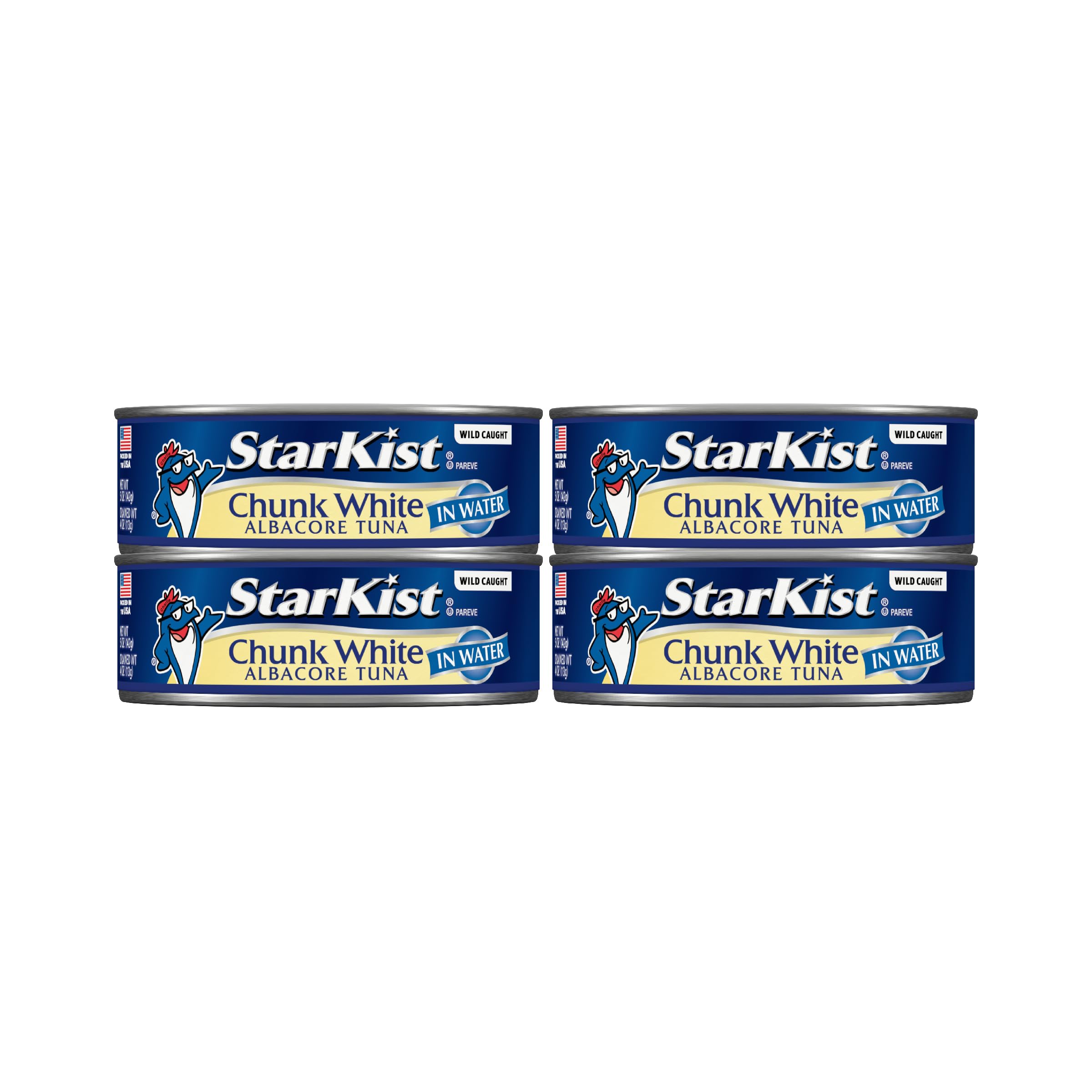 StarKist Chunk White Tuna in Water - 5 oz Can (4-Pack) | High Protein, Low Mercury | Perfect for Salads, Sandwiches & Quick Meals