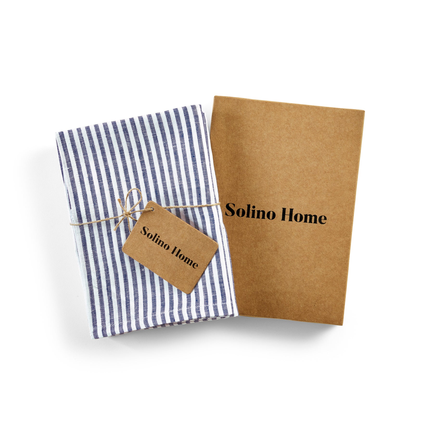 Premium Narrow Stripe Cotton Kitchen Towels - Set of 2 Absorbent Dish Towels for Drying Dishes & Cleaning - Soft & Durable for Everyday Kitchen Use