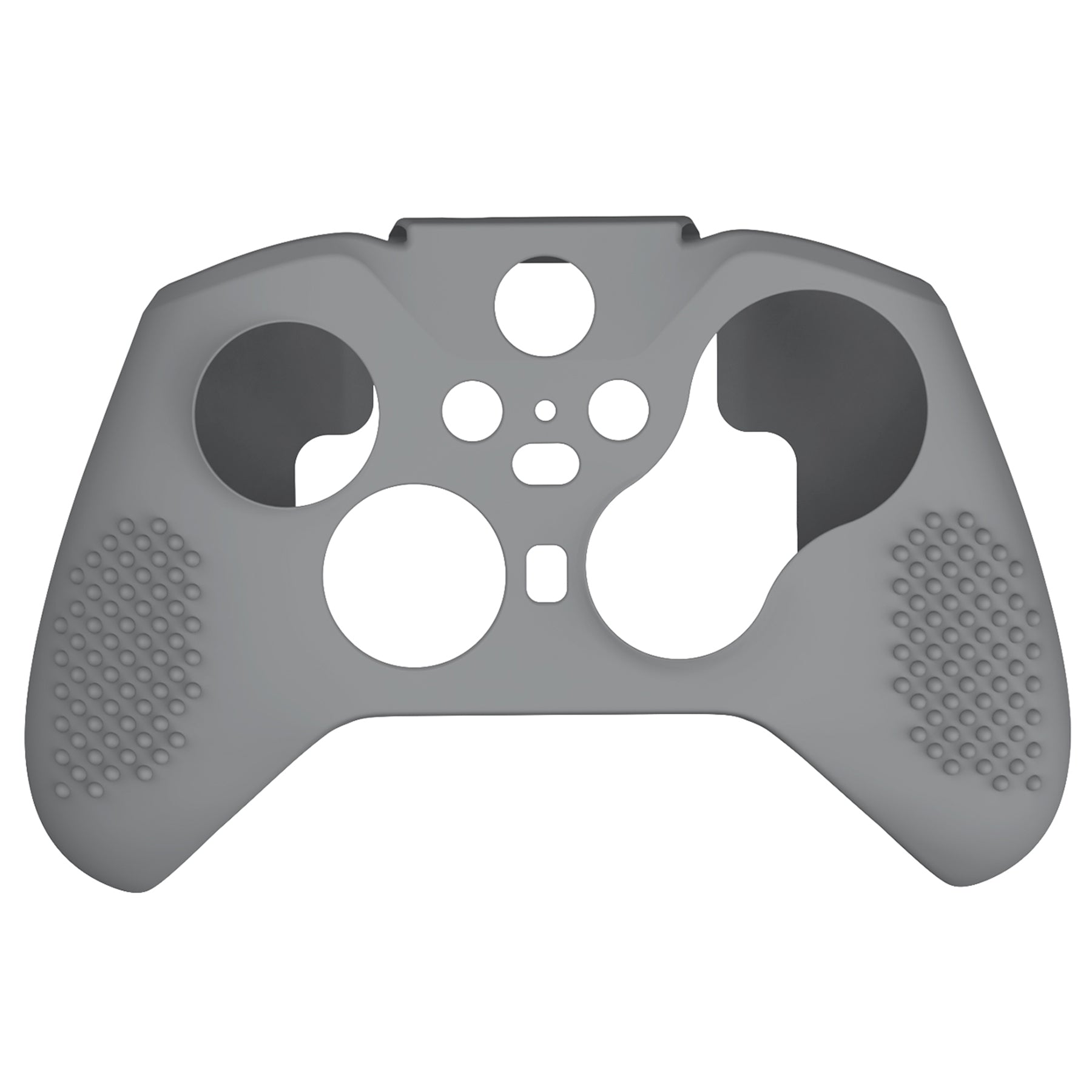 eXtremeRate PlayVital Anti-Slip Silicone Cover for Xbox One Elite Series 2 Controller (Model 1797 & Core) - Soft Gray Protective Skin with Thumb Grips & Analog Caps | Enhanced Grip for Gaming, Streaming & Esports | XBOWP0060GC