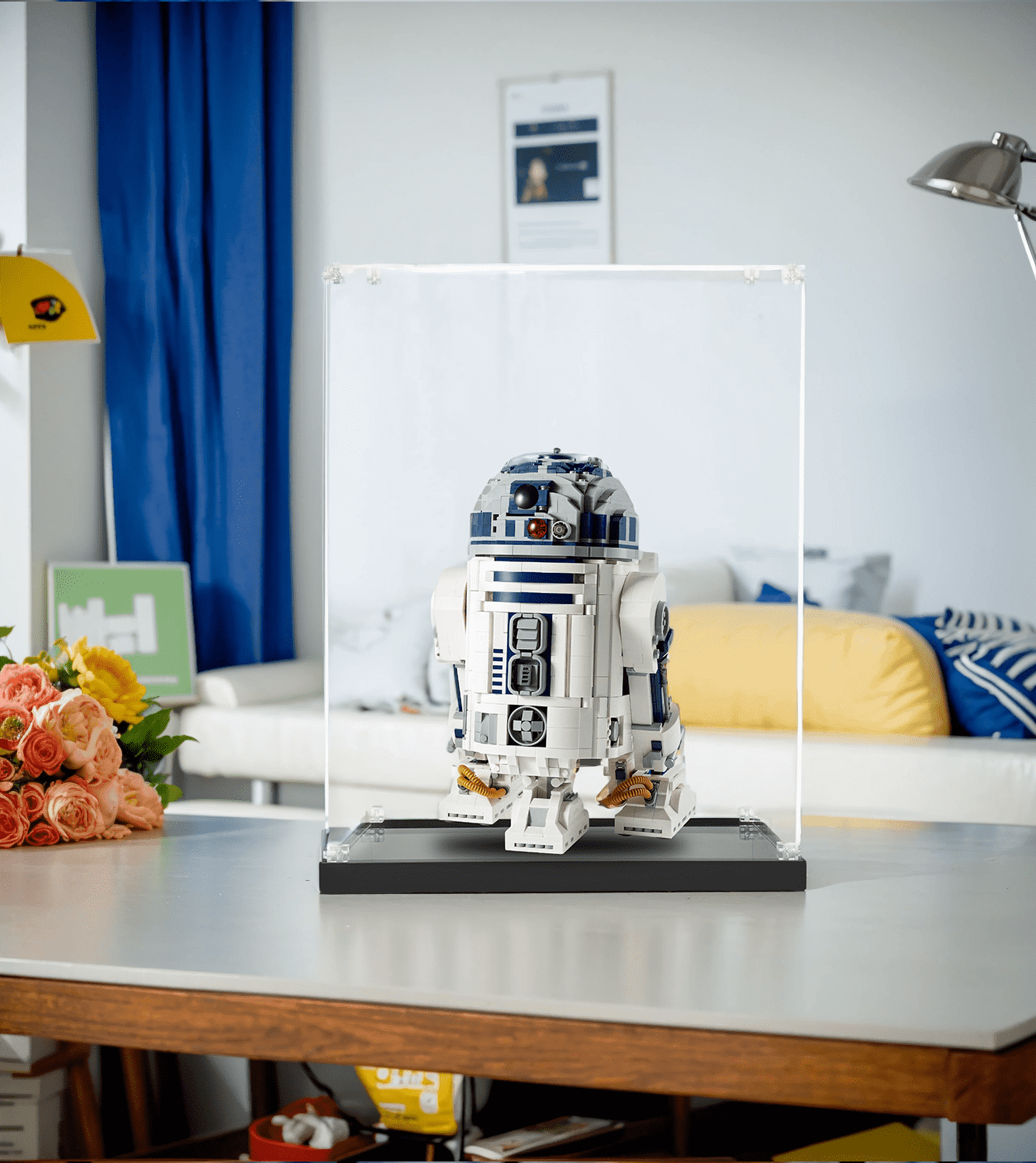 LEGO Star Wars R2-D2 75308 Display Case - Clear Acrylic Showcase for Collectible Building Set - Perfect for Home Office Decor & Gift for Star Wars Fans