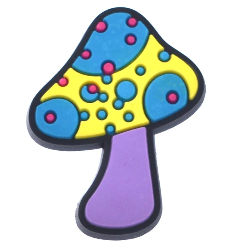 Mushroom Shoe Charms for Crocs - Cute Clog Decorations for Kids, Men & Women - Fun Shoe Accessories for Sandals, Jeans & Buckle Shoes - Perfect for School, Parties & Everyday Fashion
