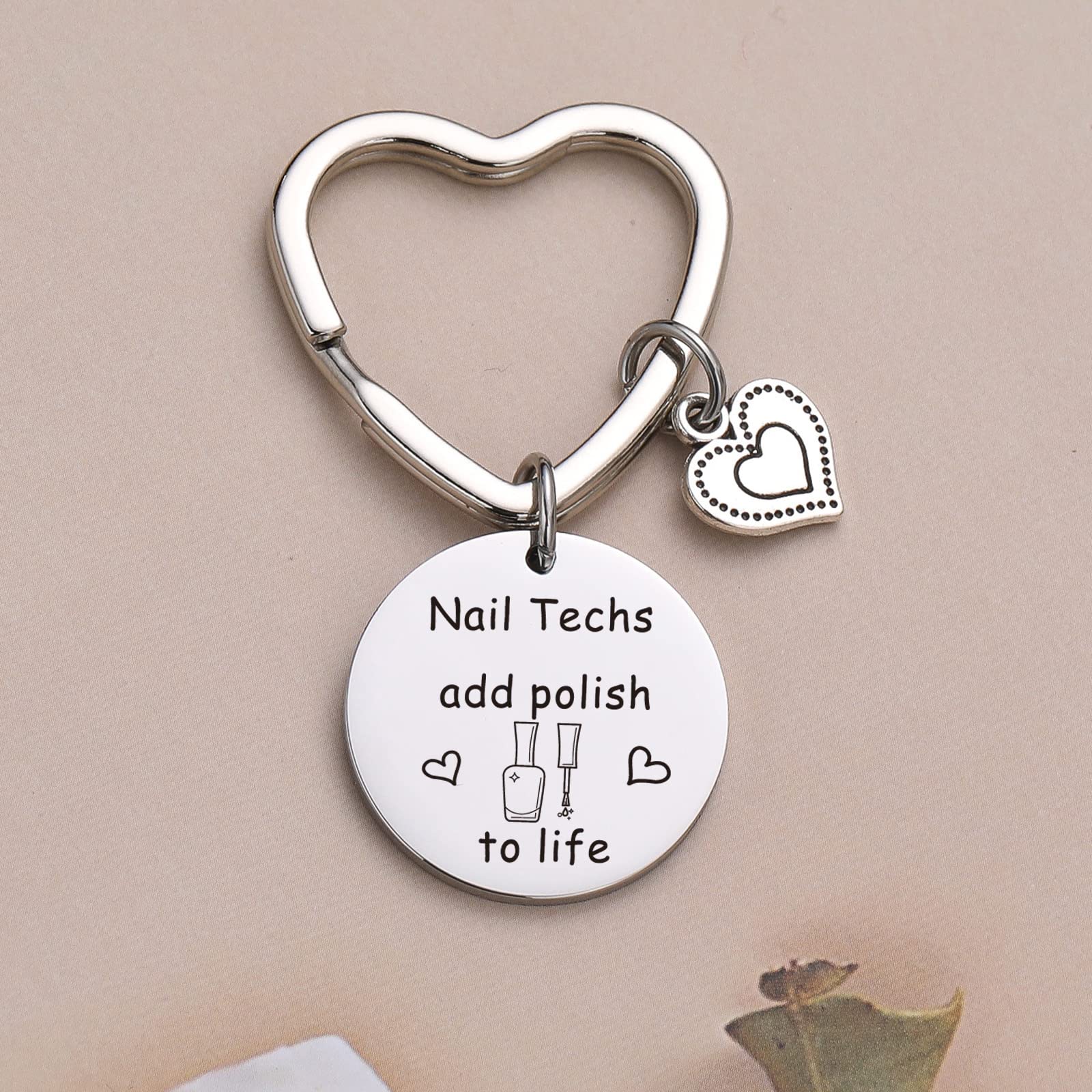 Nail Technician Jewelry Keychain - Perfect Gift for Nail Artists, Manicurists & Nail Stylists | Unique Nail Polish Themed Keychain for Professionals & Enthusiasts | Ideal for Salons, Appreciation Gifts & Daily Use