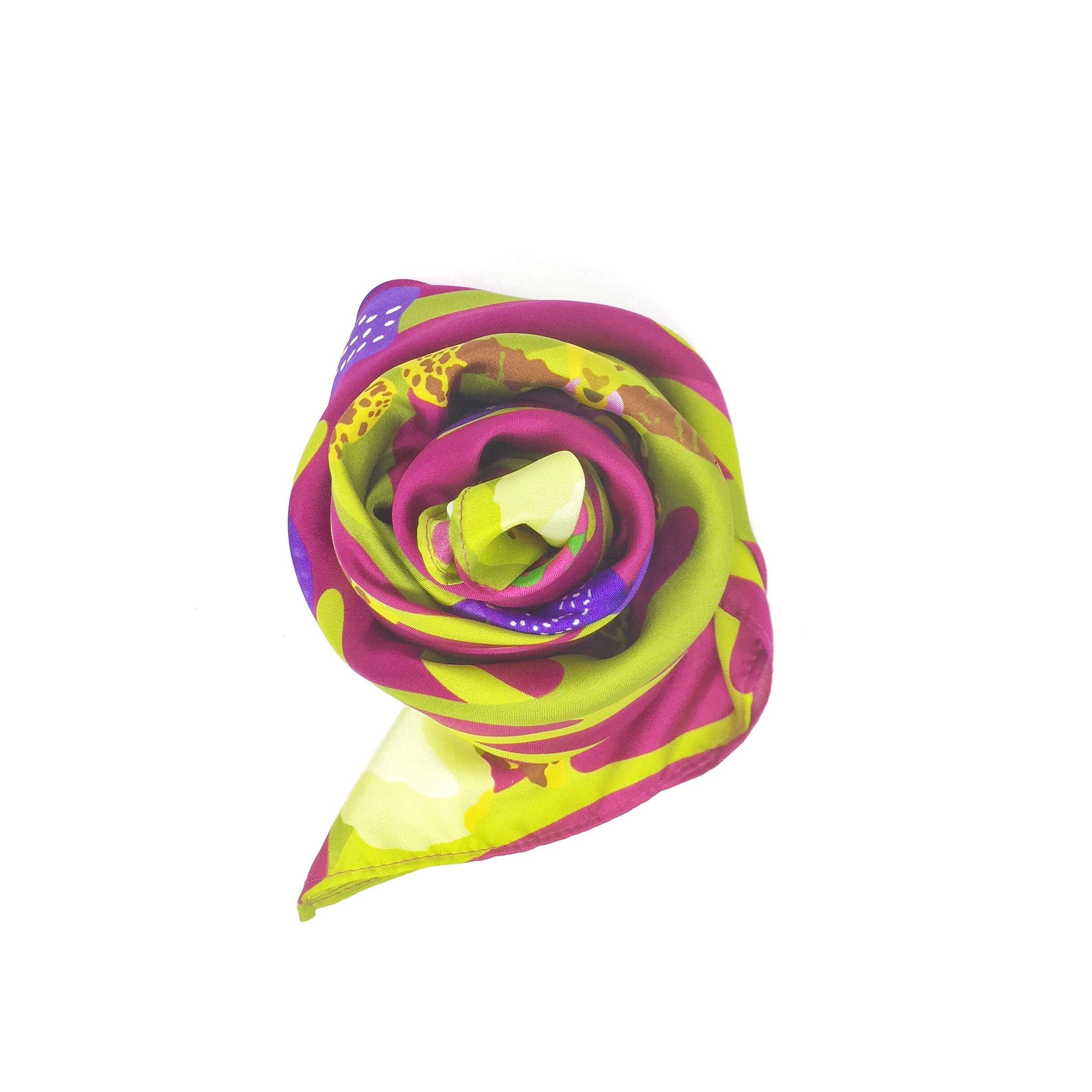 Orchidea Luxury Silk Scarf for Women - Elegant Floral Print Shawl Wrap - Perfect for Weddings, Parties & Special Occasions