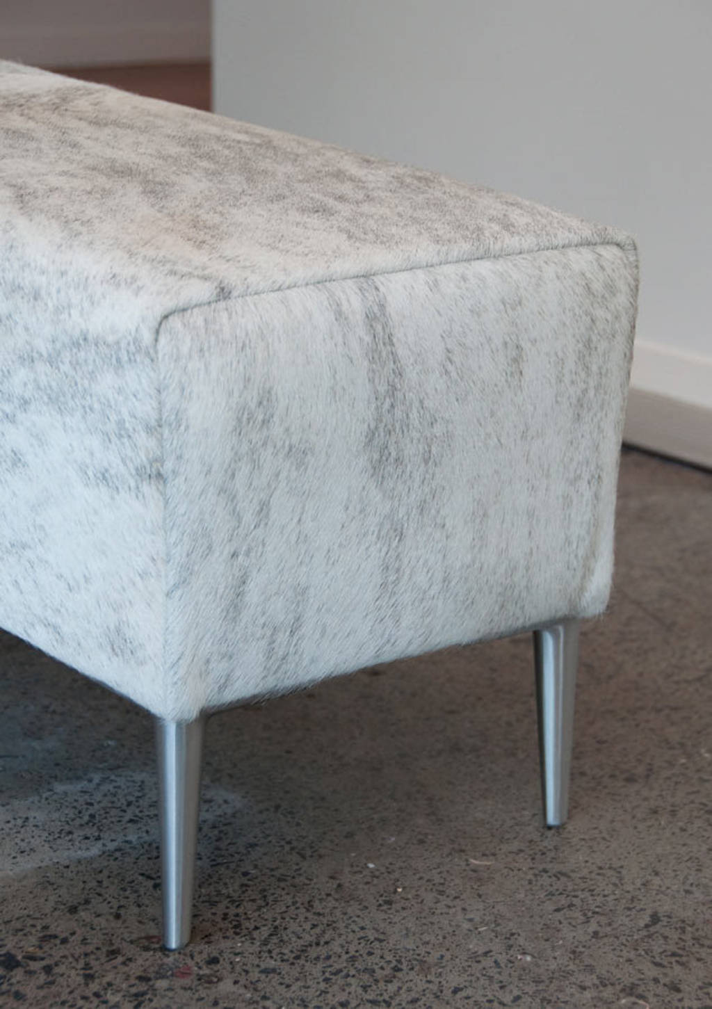 Premium Cowhide Ottoman with Borsari Legs - 47