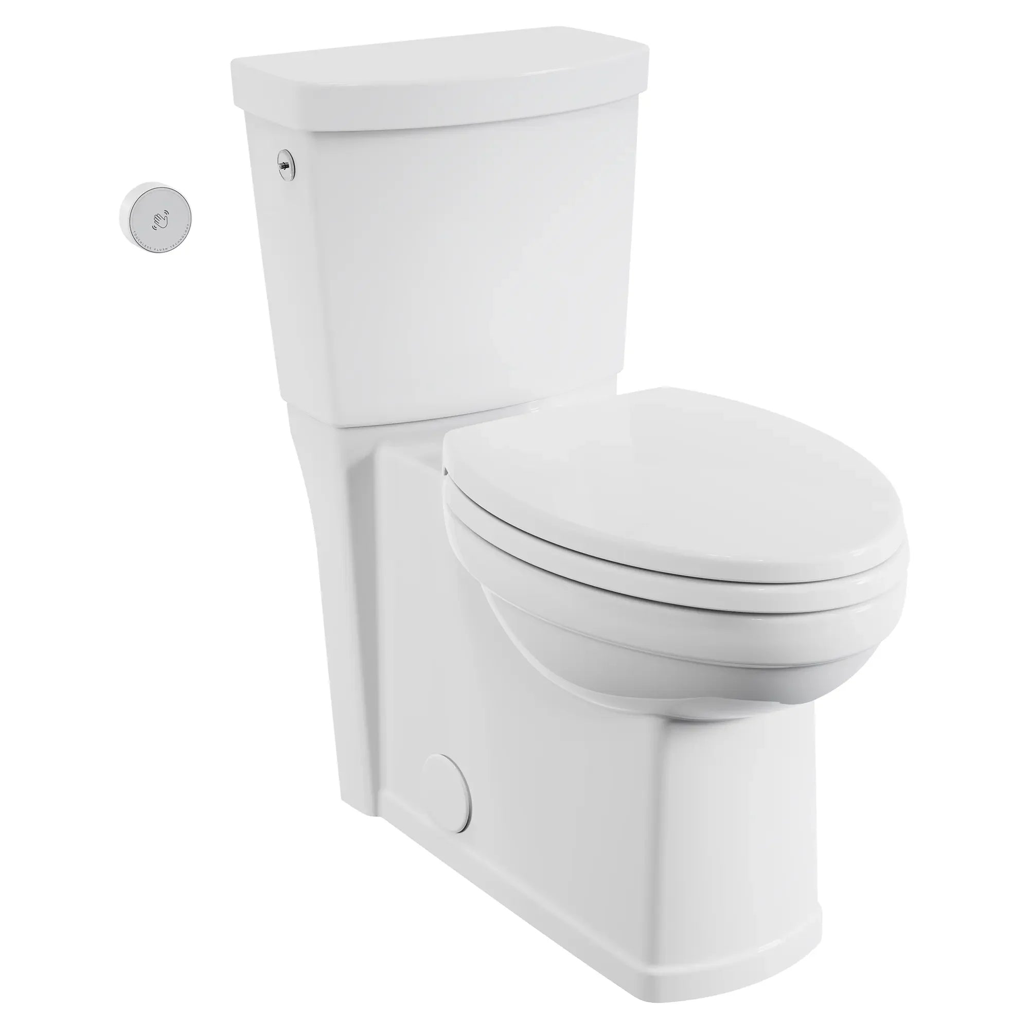 Estate® Touchless Skirted Two-Piece 1.28 GPF/4.8 LPF Elongated Toilet with Seat - Water Efficient, Comfort Height, Modern Design for Bathroom & Powder Room Renovations
