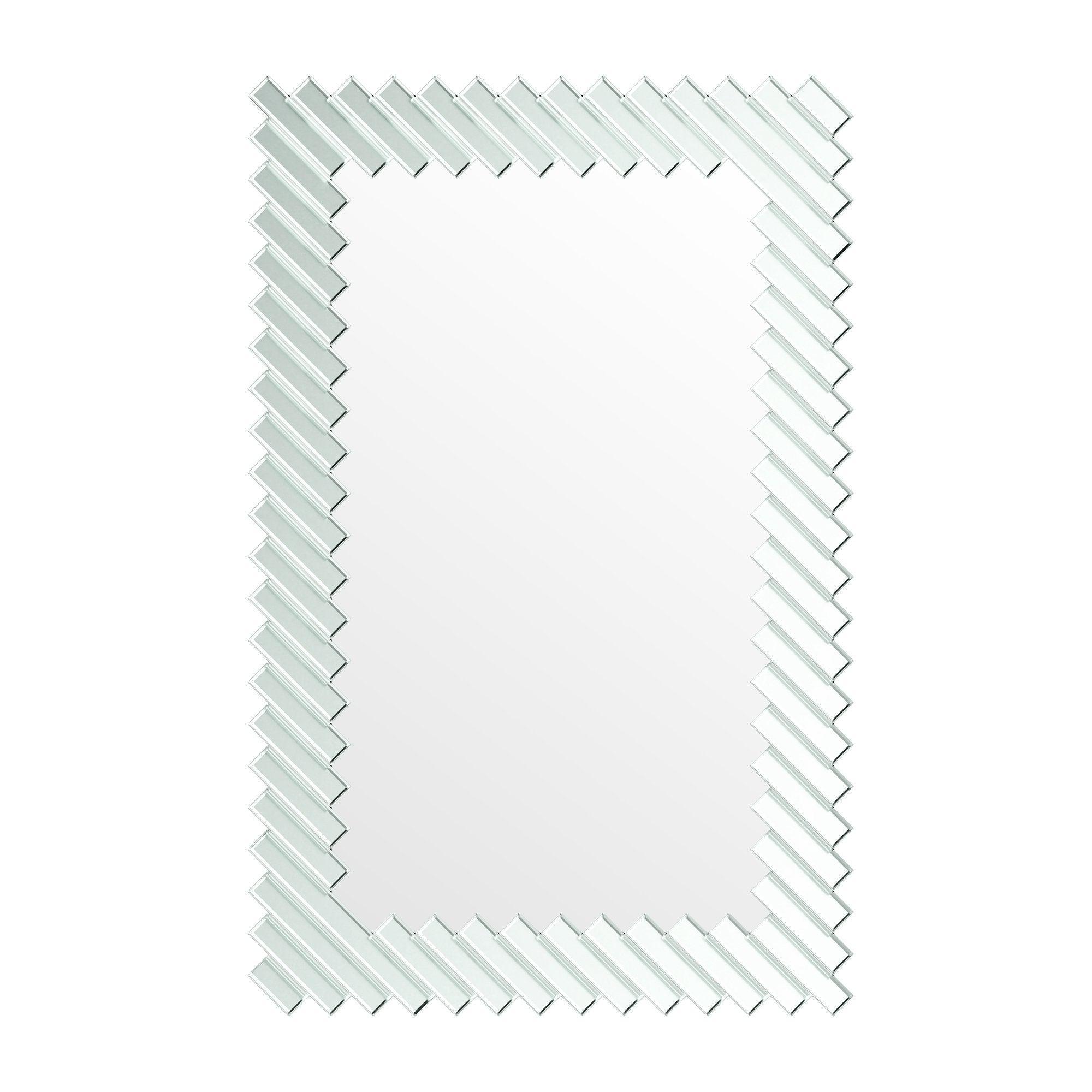 Modern Rectangle Framed Wall Mirror - Elegant Home Decor for Living Room, Bedroom & Entryway - Perfect for Adding Style and Space to Any Room