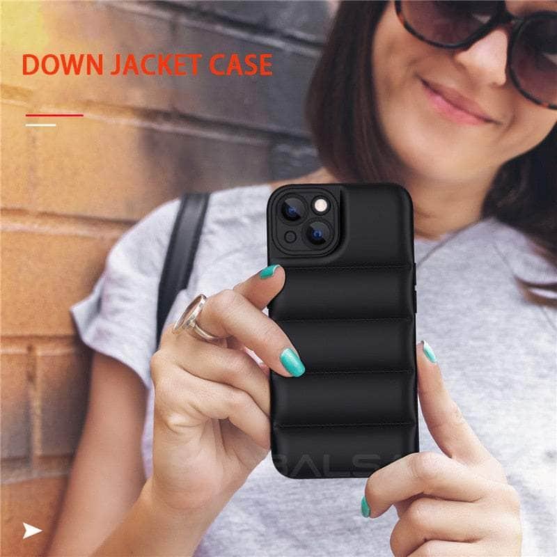 iPhone 15 Pro Case - Shockproof Protective Cover with Soft Down Jacket Design for Ultimate Drop Protection | Perfect for Outdoor Activities, Travel & Daily Use