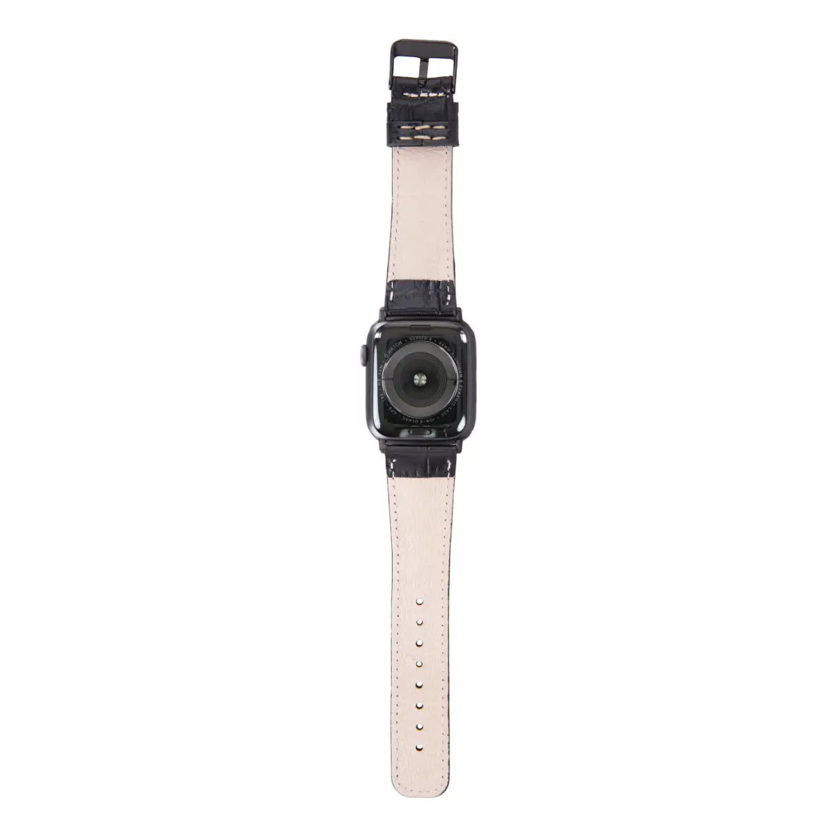 Premium Black Crocodile Pattern Leather Apple Watch Band - Stylish & Durable Replacement Strap for Apple Watch Series 1/2/3/4/5/6/7/8/SE - Perfect for Business, Casual & Formal Occasions