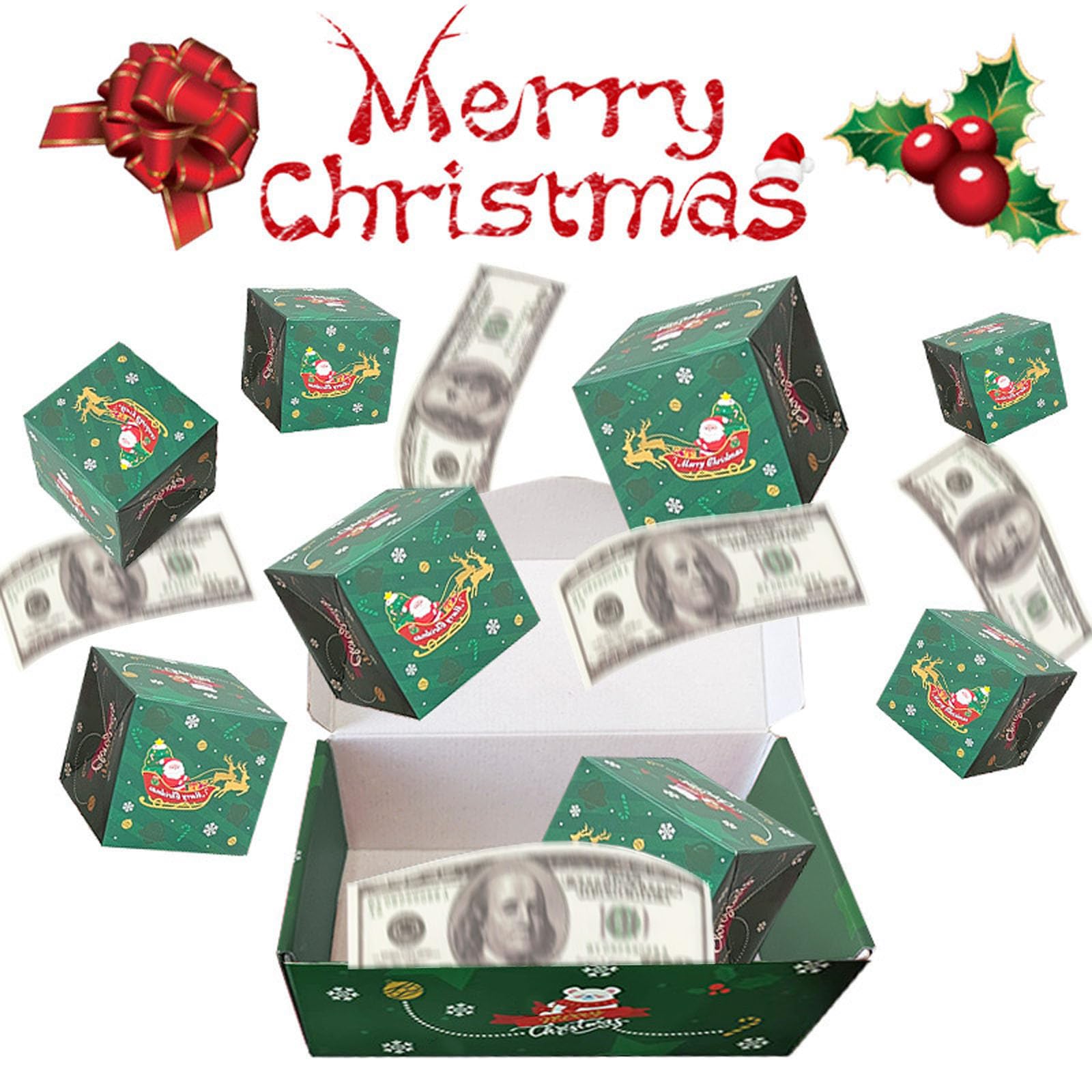 Pop Up Money Gift Box - Surprise Cash Explosion Box for Christmas, Birthday, Anniversary & Valentine's Gifts (Green, 10-Pack) | Perfect for Party Surprises, Graduation Gifts & Special Occasions