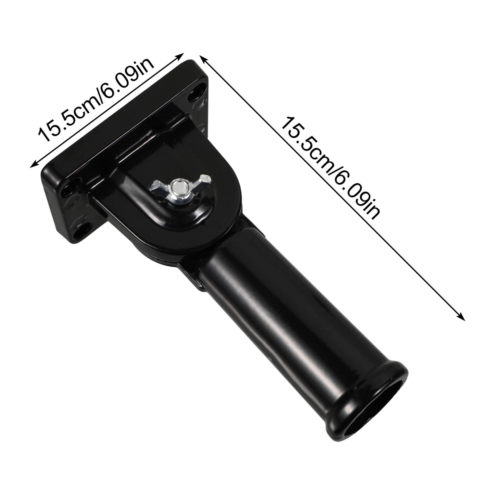 DOITOOL Heavy Duty Aluminum Flag Pole Holder - Adjustable Metal Bracket for 45 & 90 Degree Display - Indoor/Outdoor Use with Hardware Included - Perfect for Home, Garden, Patio, and Commercial Flag Displays
