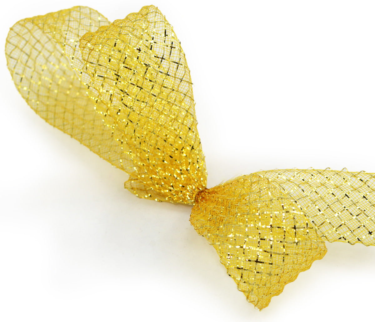 1.5 Inch Deco Flex Mesh Ribbon - Metallic Gold Ribbon for Gift Wrapping, Crafts, Party Decorations (30 Yards) - Perfect for Christmas, Weddings, DIY Projects