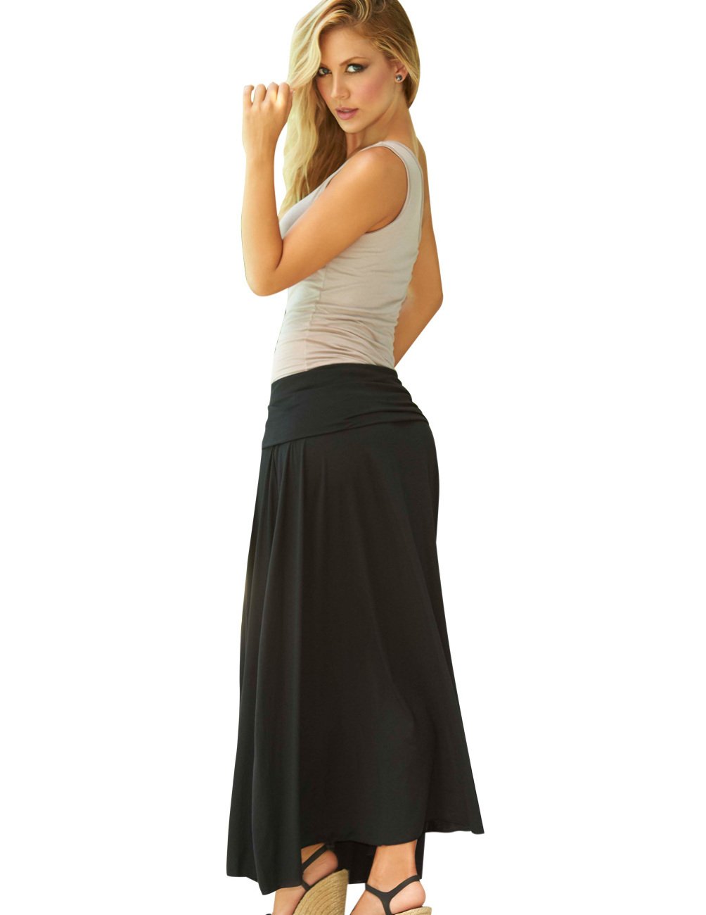 Classic Maxi Skirt for Women - Band 5702 by Grupo Espiral | Flowy Bohemian Skirt for Summer, Beach, Music Festivals & Casual Outfits