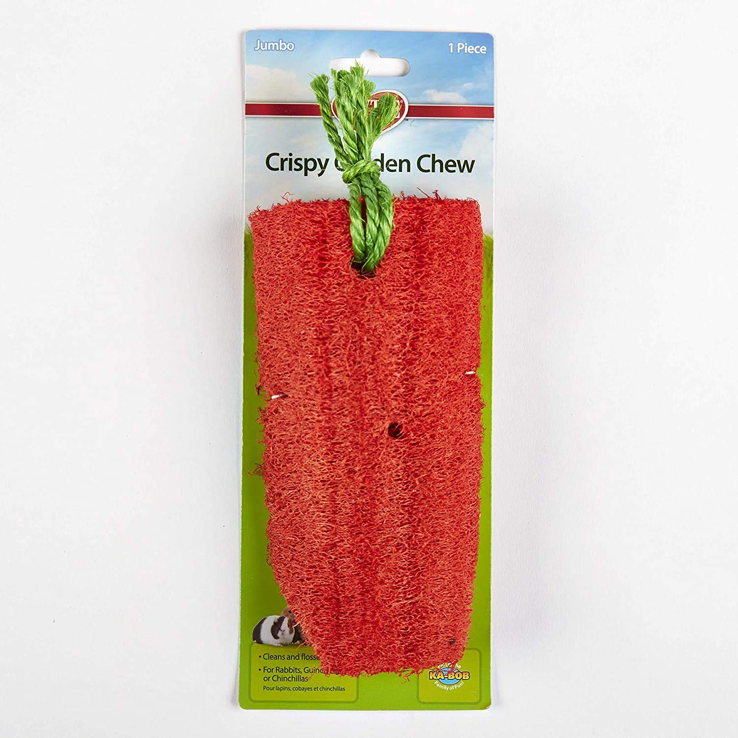 (3 Pack) Kaytee Jumbo Crispy Garden Chew Toys for Small Animals - Assorted Colors | Fun & Healthy Treats for Hamsters, Rabbits, Guinea Pigs | Perfect for Cage Enrichment & Dental Care