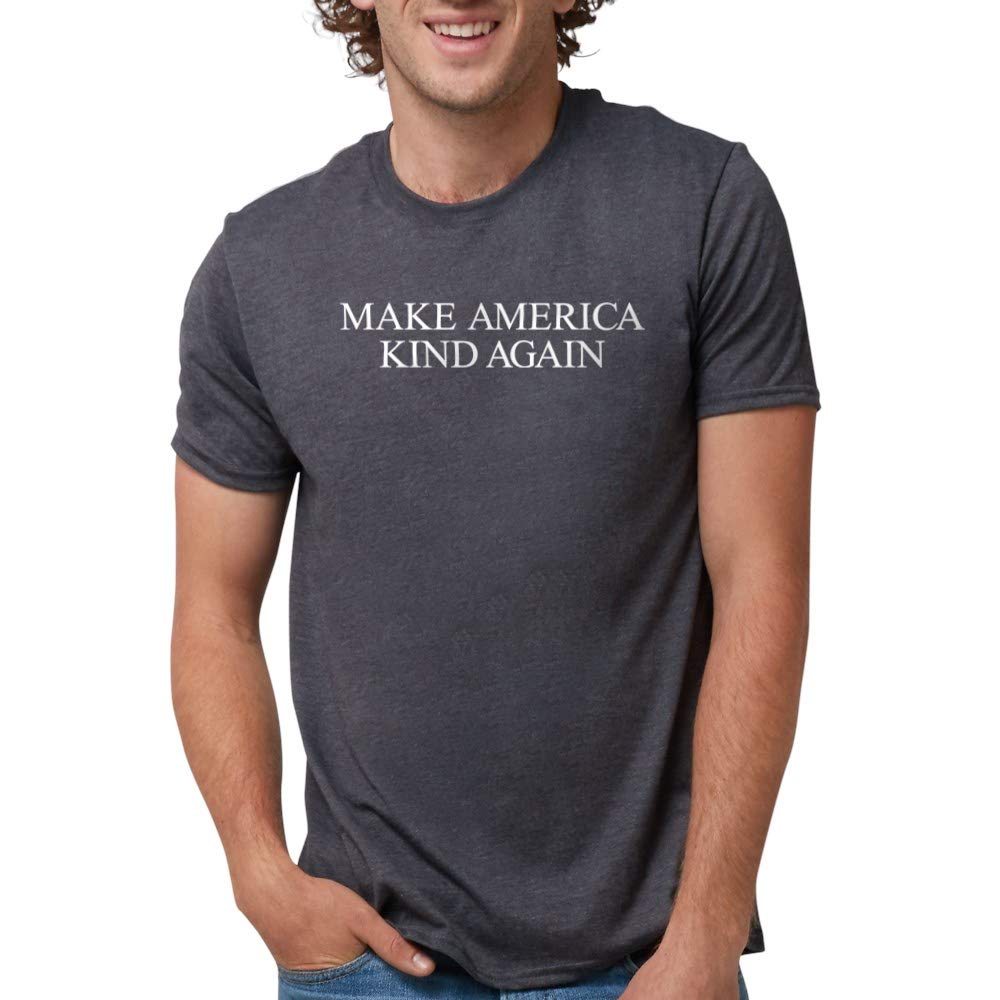 Make America Kind Again T-Shirt - Tri-Blend Comfort Tee by CafePress | Patriotic Casual Wear for Everyday & Political Events