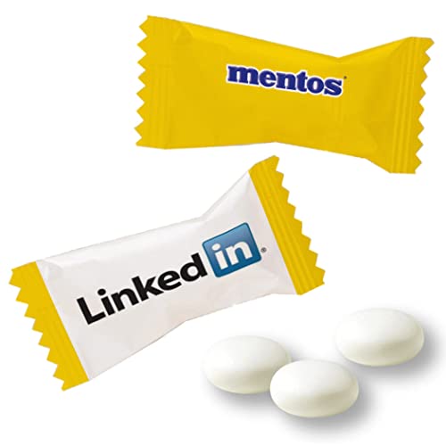 Custom Branded Mentos Mints with Your Logo - Individually Wrapped Bulk Pack of 2,000 - Perfect for Corporate Gifts, Trade Shows & Promotional Events
