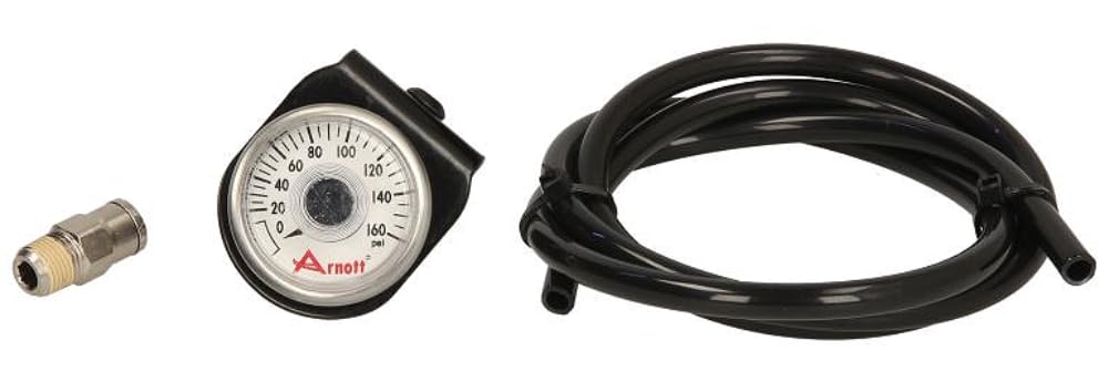 160 PSI Air Suspension Gauge with Black Bracket for Harley-Davidson Motorcycles - Heavy Duty Air Pressure Meter for Bike, ATV, UTV Accessories - Perfect for Off-Roading & Custom Builds