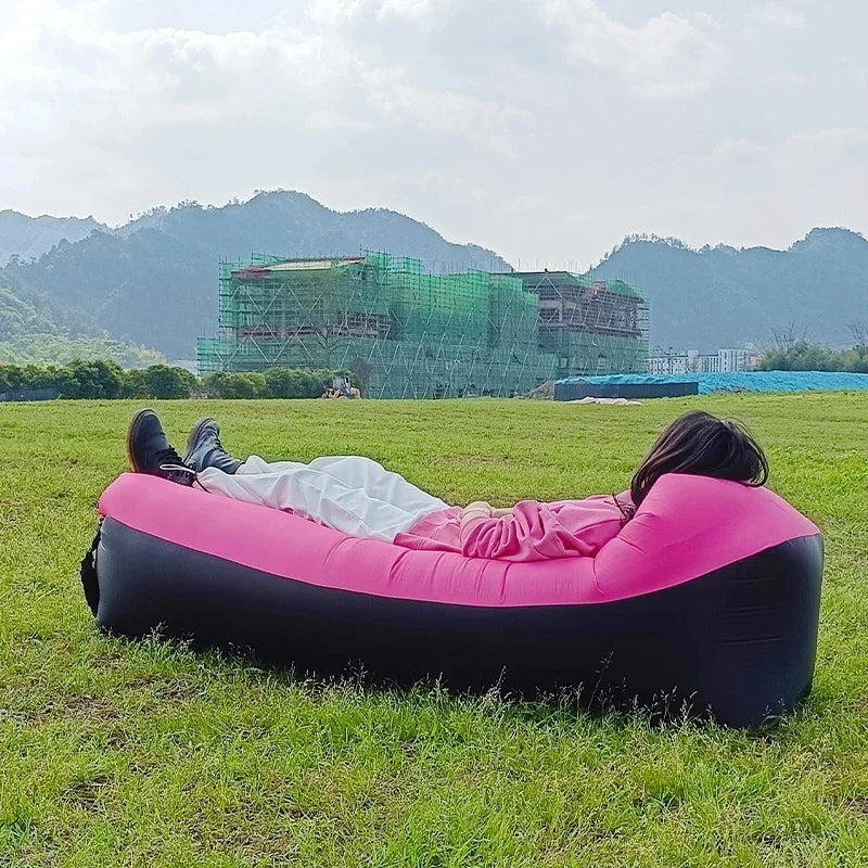 Inflatable Lounger Air Sofa Chair - Portable Outdoor Couch for Camping, Beach, Picnics & Travel | Lightweight & Compact for Easy Carry | Perfect for Relaxing in Backyard, Park or Poolside