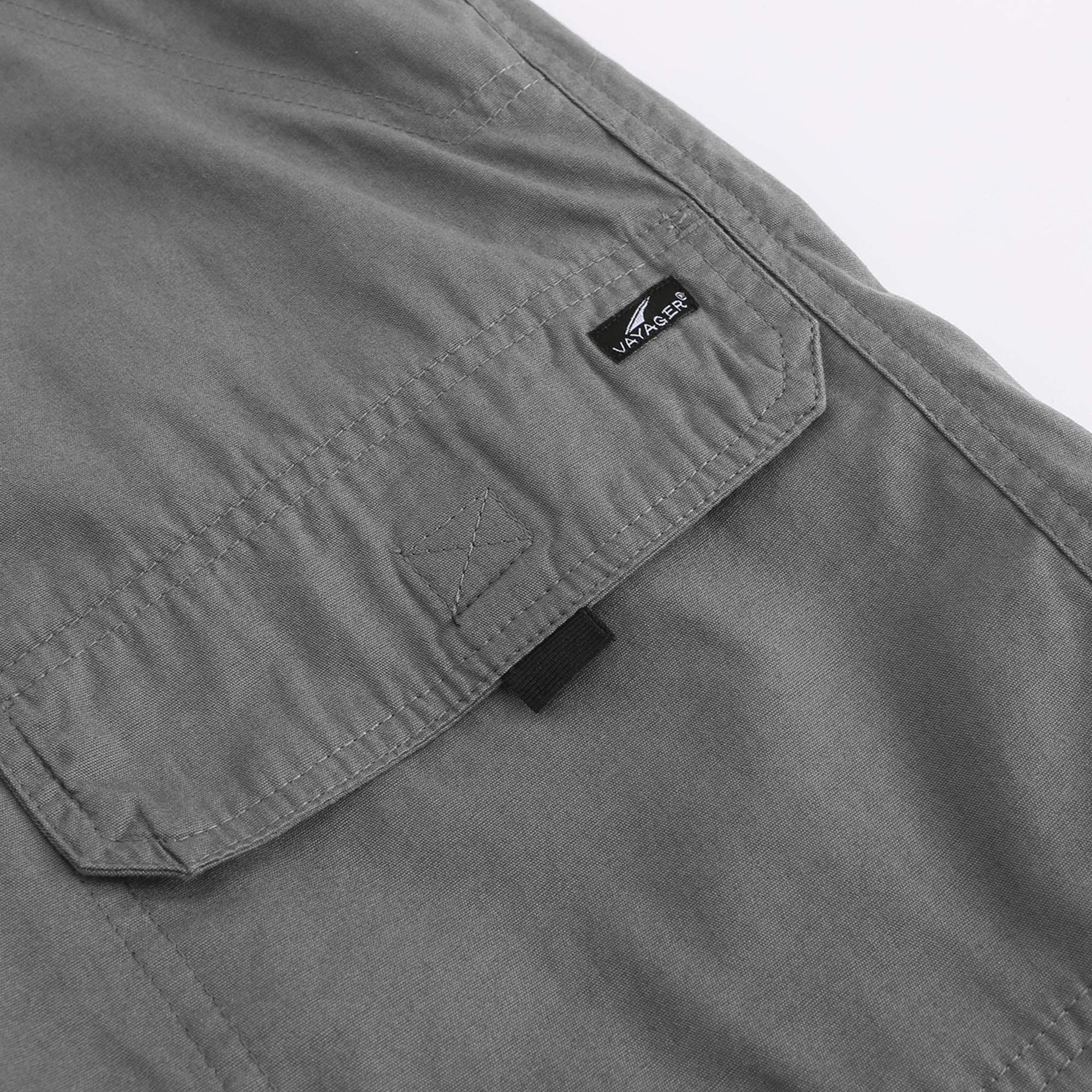 VAYAGER Men's Lightweight Cotton Cargo Shorts with Multiple Pockets - Comfortable Outdoor Hiking & Casual Wear for Sports, Travel, and Everyday Adventures