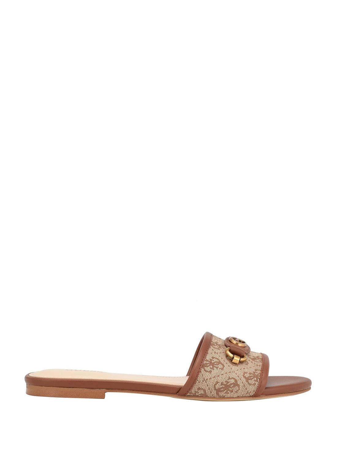 Brown Logo Hammi Slide Sandals for Women - Comfortable Summer Slides with Arch Support - Perfect for Beach, Pool, and Casual Outings