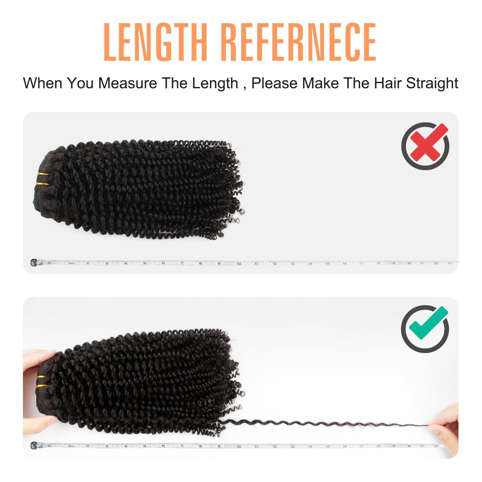 Kinky Curly Clip-In Hair Extensions for Black Women - 22 Inch Remy Human Hair Double Wefts (120g, Natural Black) | Perfect for Protective Styles, Weddings & Everyday Volume - 4A 3C Hair Type