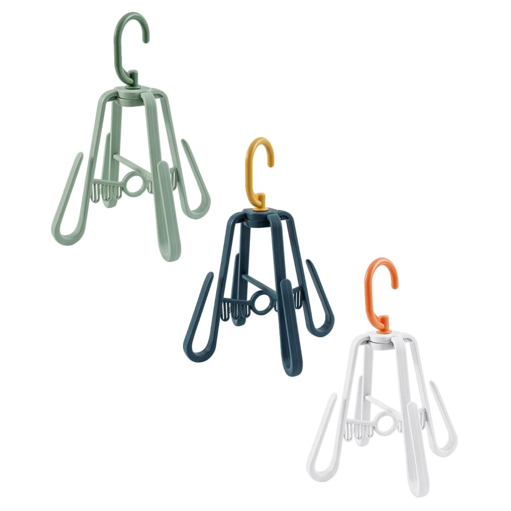 Holibanna Foldable Bike Hooks & Shoe Hangers - 3pcs Wall Mounted Rotating Drying Shoe Rack Organizer for Home Storage | Perfect for Small Spaces, Closet Organization & Drying Wet Shoes