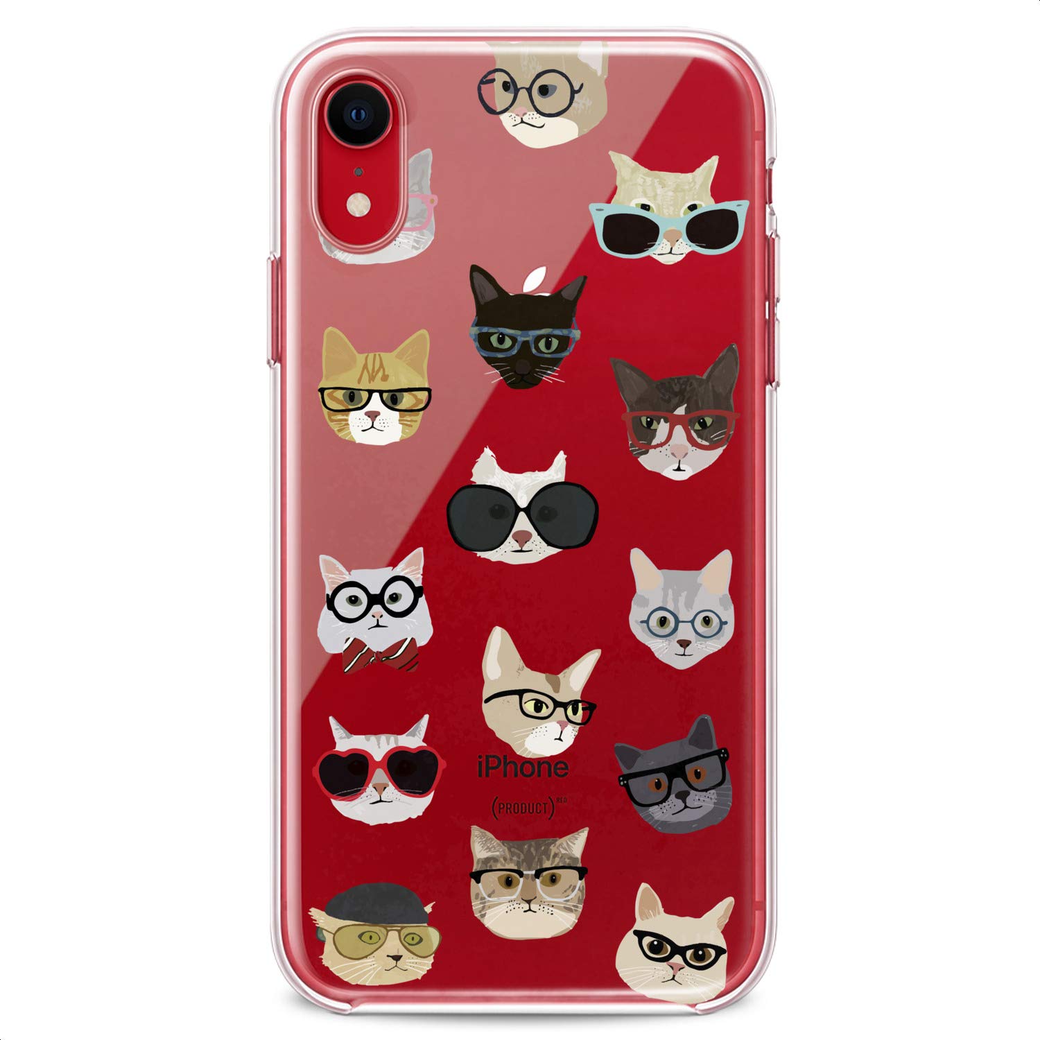 Durable TPU Phone Case for iPhone 16/15/14/13/12/11 Pro Max/Plus/Mini/XS/XR/X/8+/7/6/5/SE - Slim Flexible Silicone Cover with Cute Cat Print Design for Women & Girls | Perfect for Daily Use, School & Work Protection