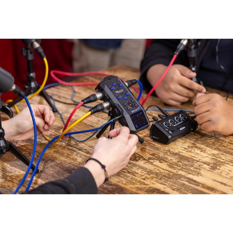 Zoom H6 Essential 6-Track 32-bit Float Portable Audio Recorder with 32GB microSD Card, USB-C Cable, XLR Cables & Batteries - Perfect for Podcasting, Field Recording & Music Production