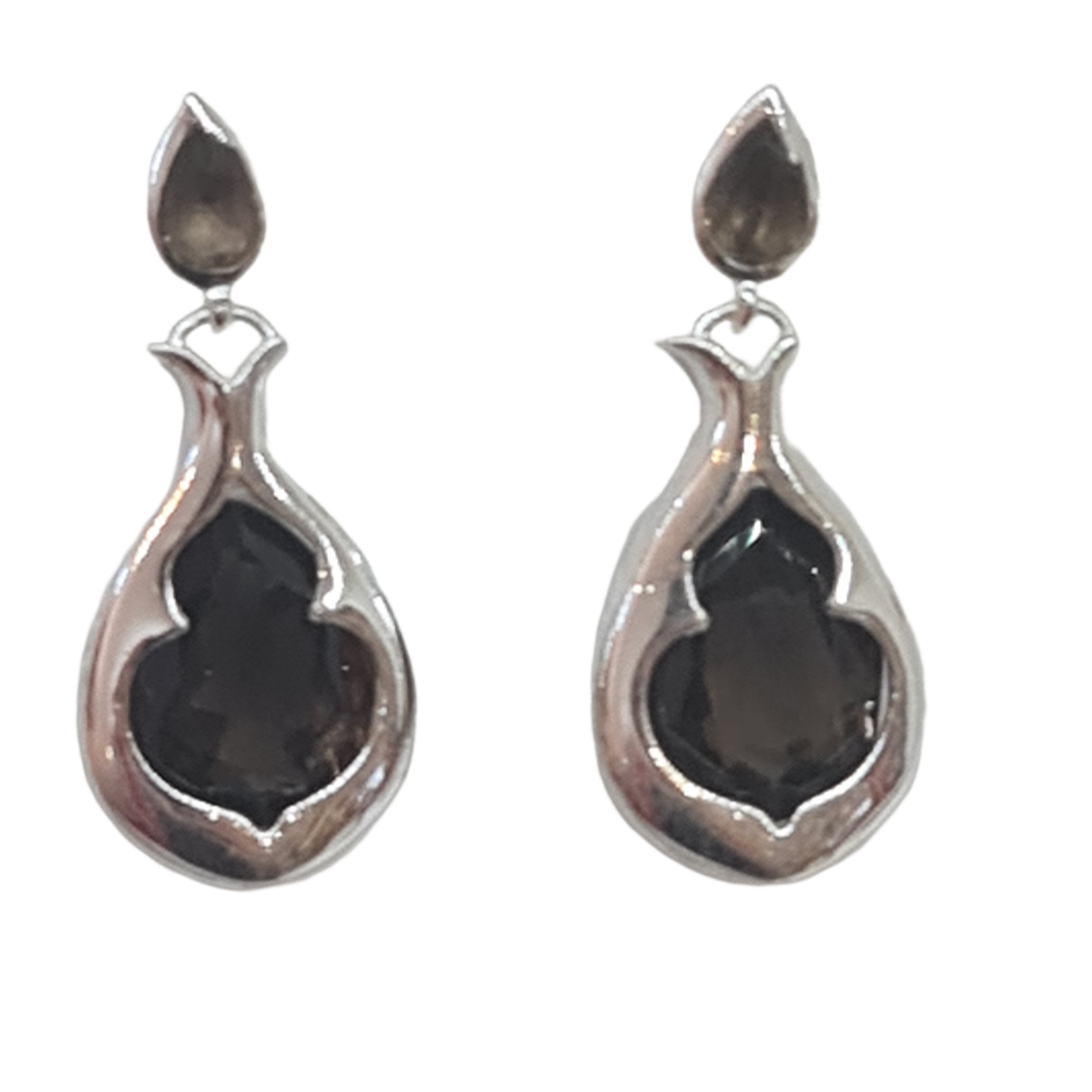 Marrakesh Smokey Quartz Dangle Earrings for Women - Handmade Bohemian Jewelry - Perfect for Parties, Weddings & Everyday Wear