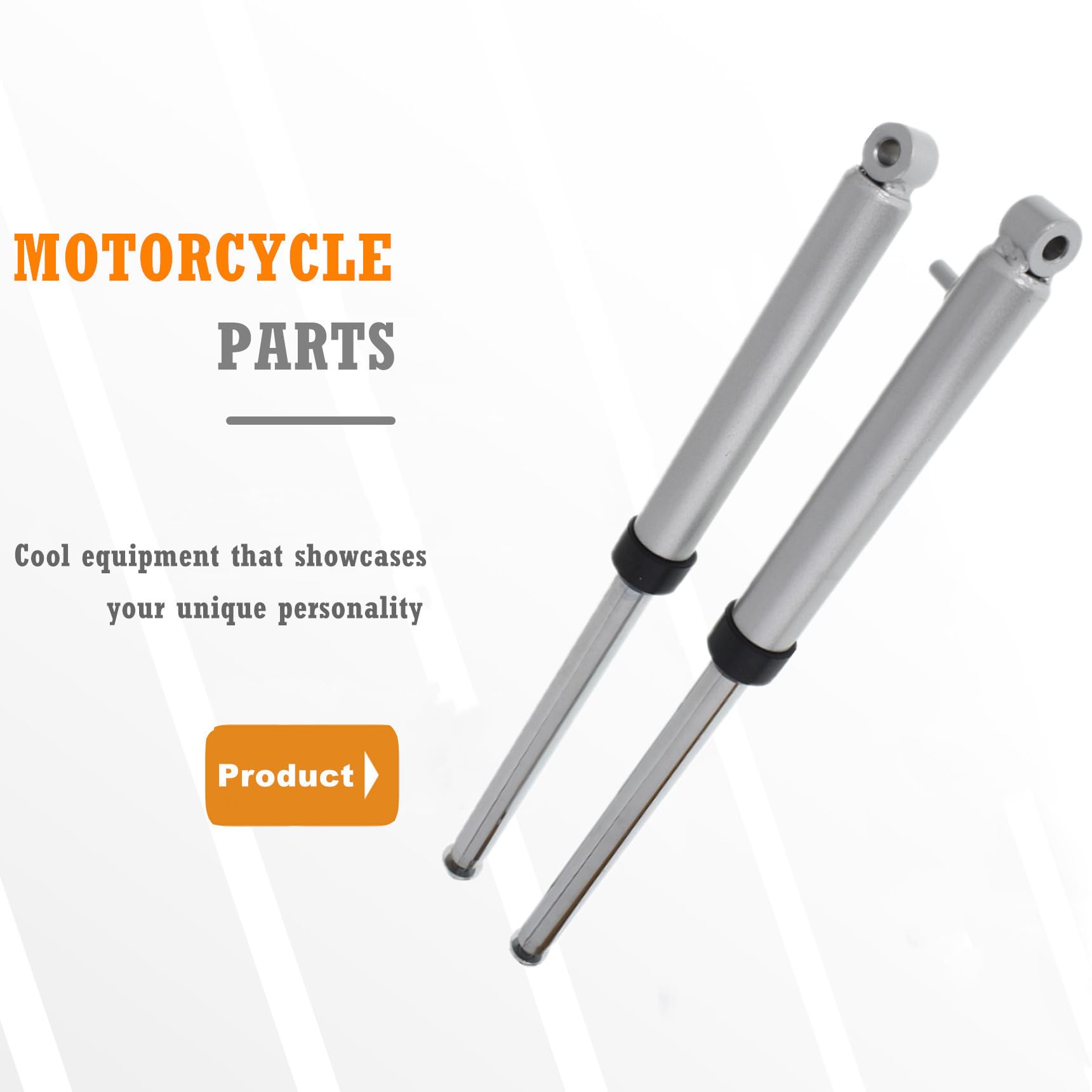 Yamaha PW50 PW Peewee 50 Motorcycle Front Fork Shocks Suspension 480mm Replacement - Silver | Dirt Bike & Kids Off-Road Riding Accessories