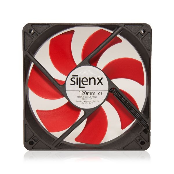 SilenX 120mm x 120mm x 25mm High Performance Fluid Dynamic Bearing Cooling Fan - EFX-12-15 - Ultra Quiet PC Case Fan for Gaming Computers, Workstations & Home Office Desktops