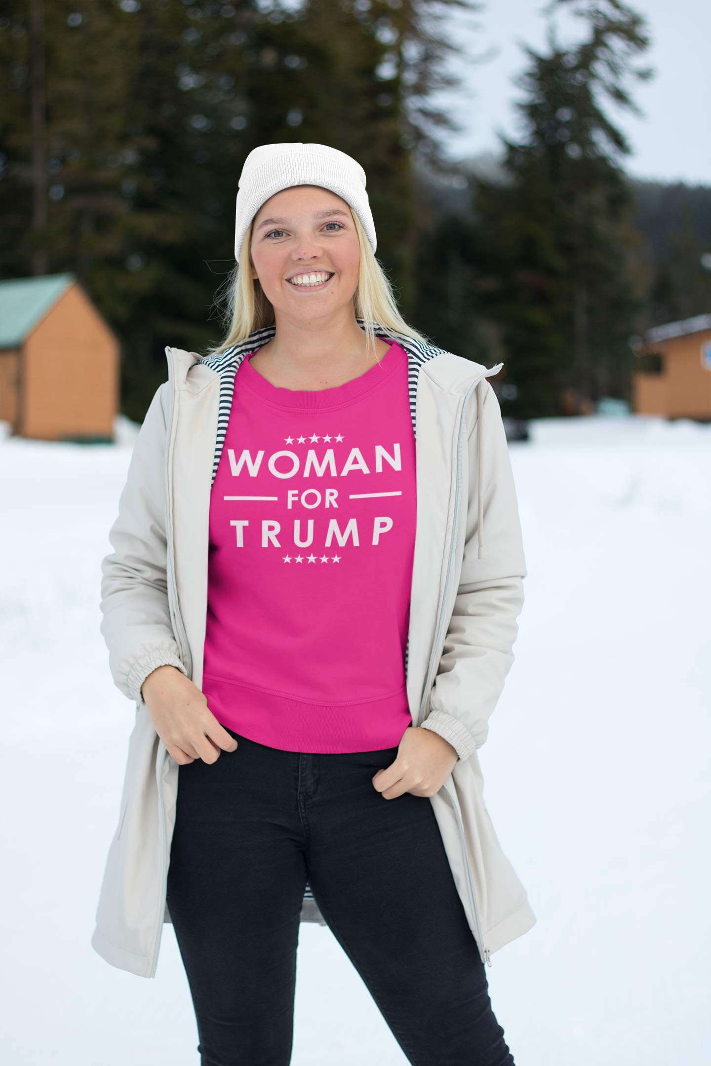 Kropsis Women's Trump Support Political Crewneck Sweatshirt - Patriotic Conservative Apparel for Campaign Rallies & Election Events