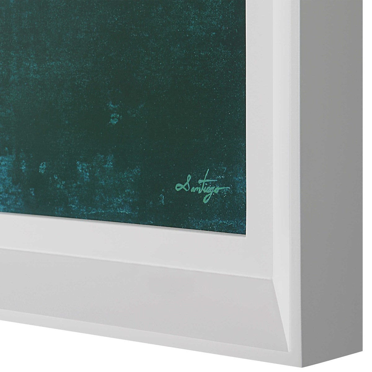 Cancun Teal Frame Print Wall Art - Tropical Beach Decor for Living Room, Bedroom & Office | Coastal Home Decor