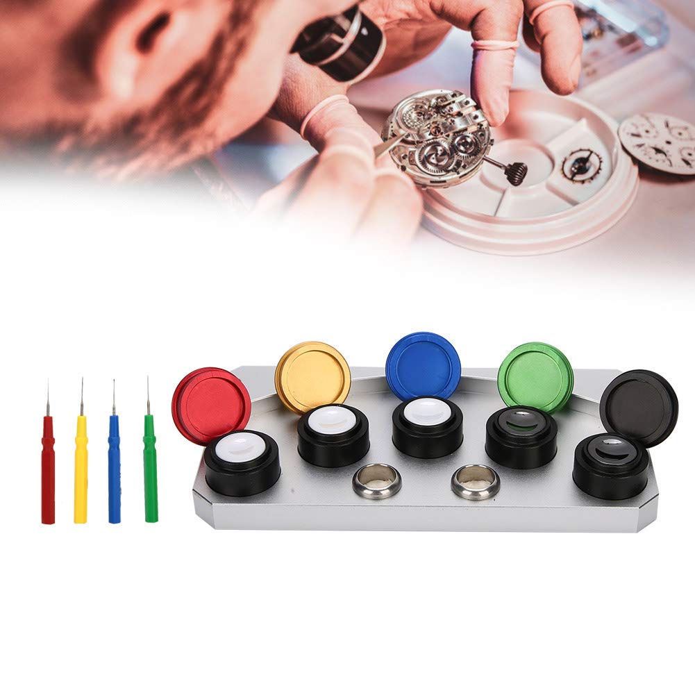 Professional Watch Oiler Set - Metal Watch Oil Dip Tool with Oil Dish & 4 Oil Pens | Precision Watch Repair Accessory for Watchmakers & Jewelers | Ideal for Watch Maintenance, Lubrication & DIY Repair Projects