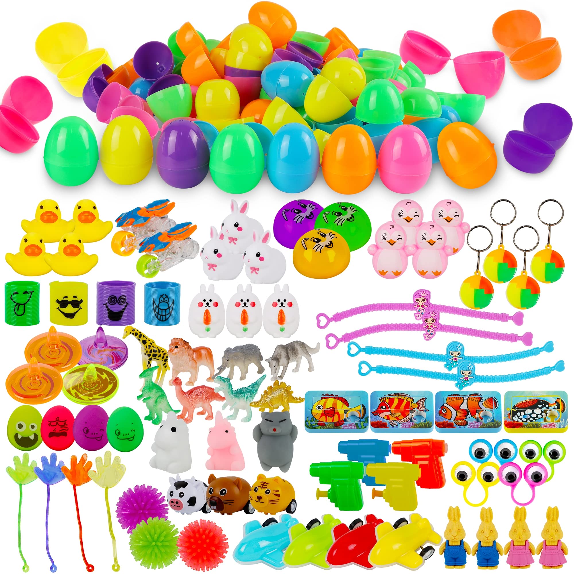 Lulu Home 80 Pack Easter Eggs with Surprise Toys Inside - Easter Egg Hunt Game Set, Kids Birthday Party Favors, Easter Basket Fillers & Holiday Gifts for Boys & Girls - Perfect for Easter Celebrations, Birthday Parties & Classroom Activities