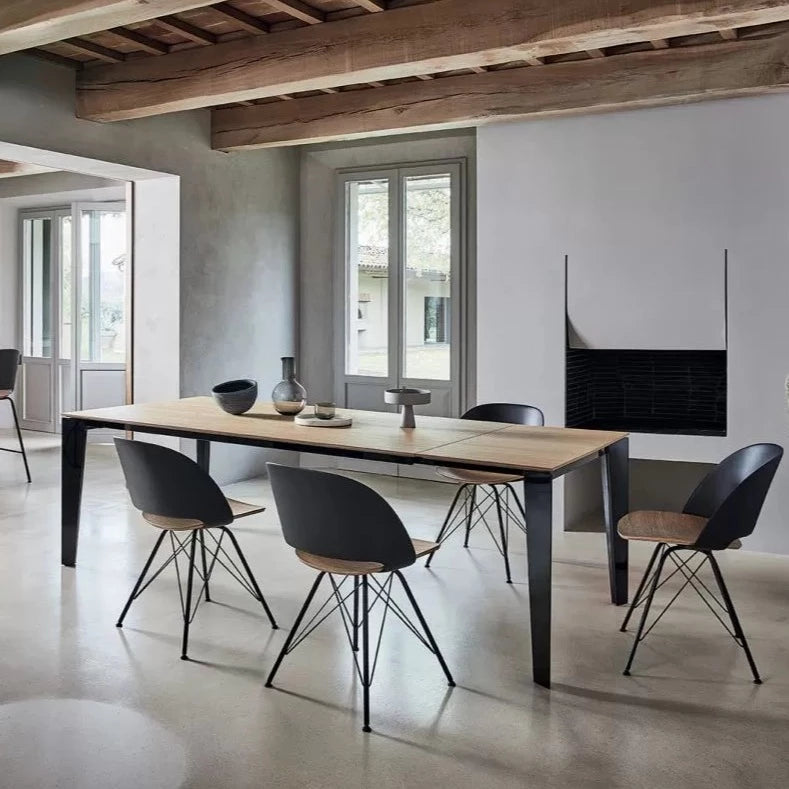 Expandable Solid Wood Dining Table - Cruz Extendable Wooden Table for 6-10 People | Perfect for Family Gatherings, Dinner Parties & Open Concept Living Spaces