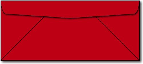 Red #10 Business Envelopes - Pack of 50 (9.5