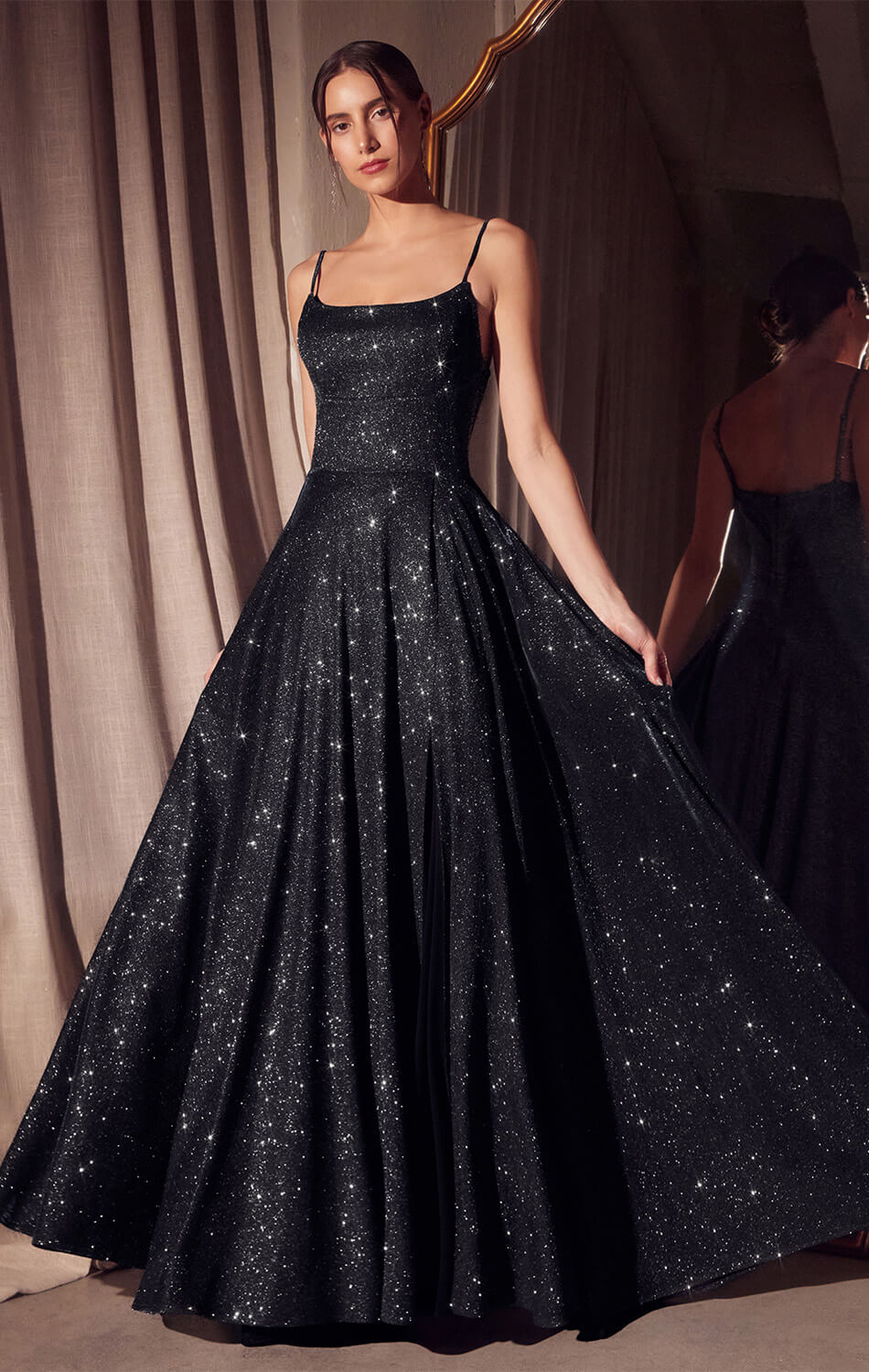 Eileen Gown - Sparkling A-Line Long Evening Dress for Women | Elegant Prom, Wedding, Party & Formal Occasions