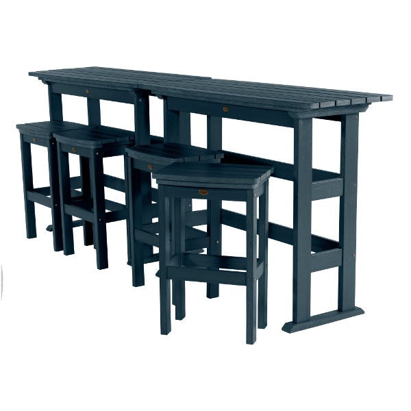 Lehigh 6-Piece Bar Height Balcony Patio Set - Outdoor Dining & Entertaining Furniture for Small Spaces
