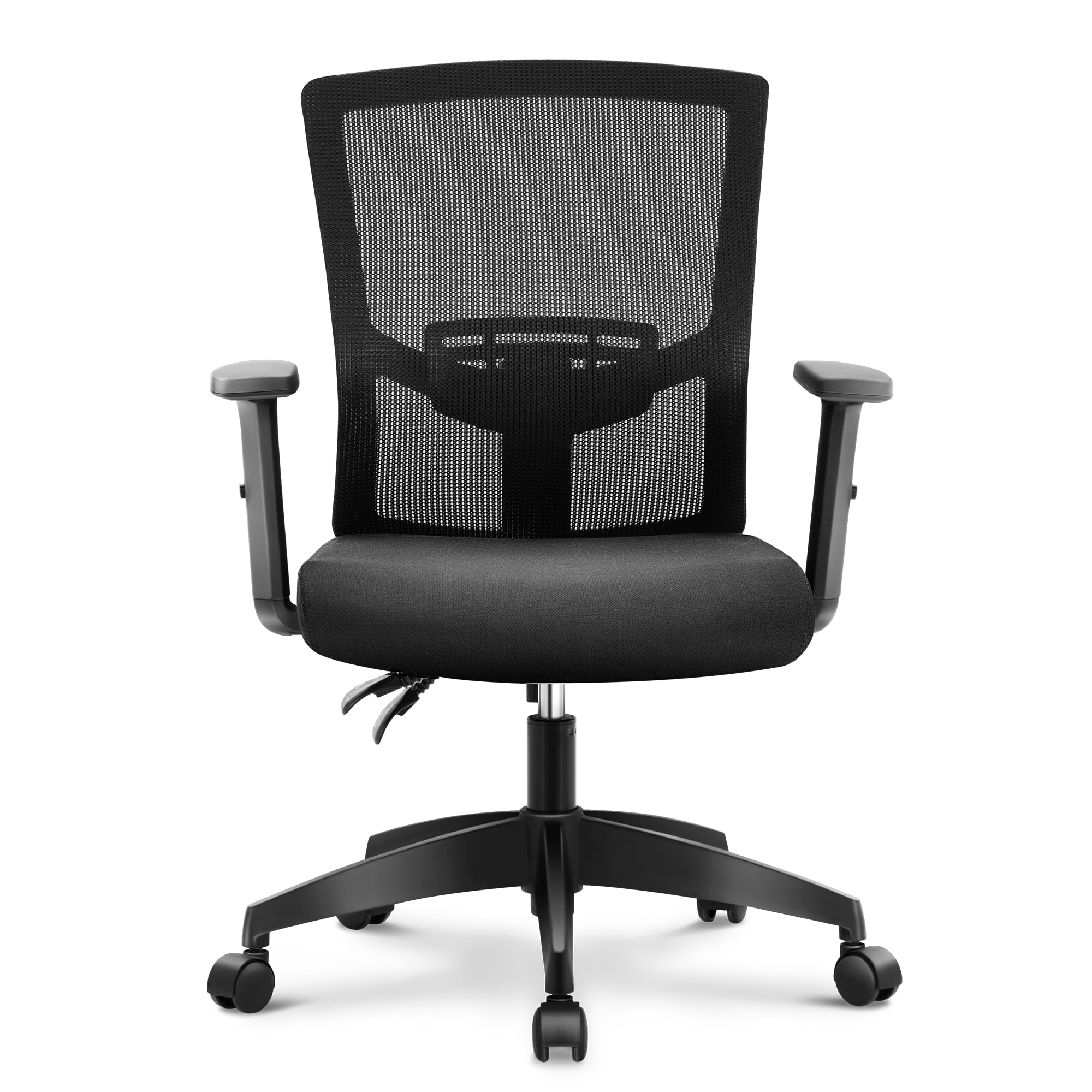 Ergonomic Mesh Office Chair with Adjustable Armrests - Breathable Mid-Back Computer Task Chair for Home & Office Workspace - Perfect for Long Hours of Sitting, Gaming, and Remote Work
