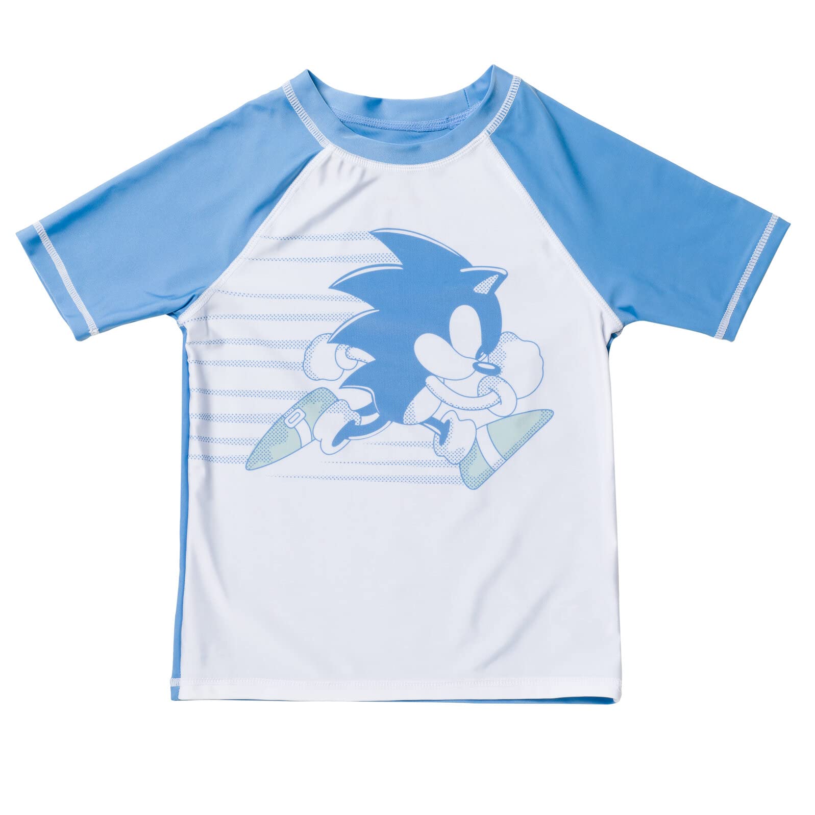 SEGA Sonic The Hedgehog Kids Swimwear Set - UPF 50+ Rash Guard & Swim Trunks for Boys & Girls (Toddler to Youth) - Perfect for Beach, Pool & Summer Water Activities