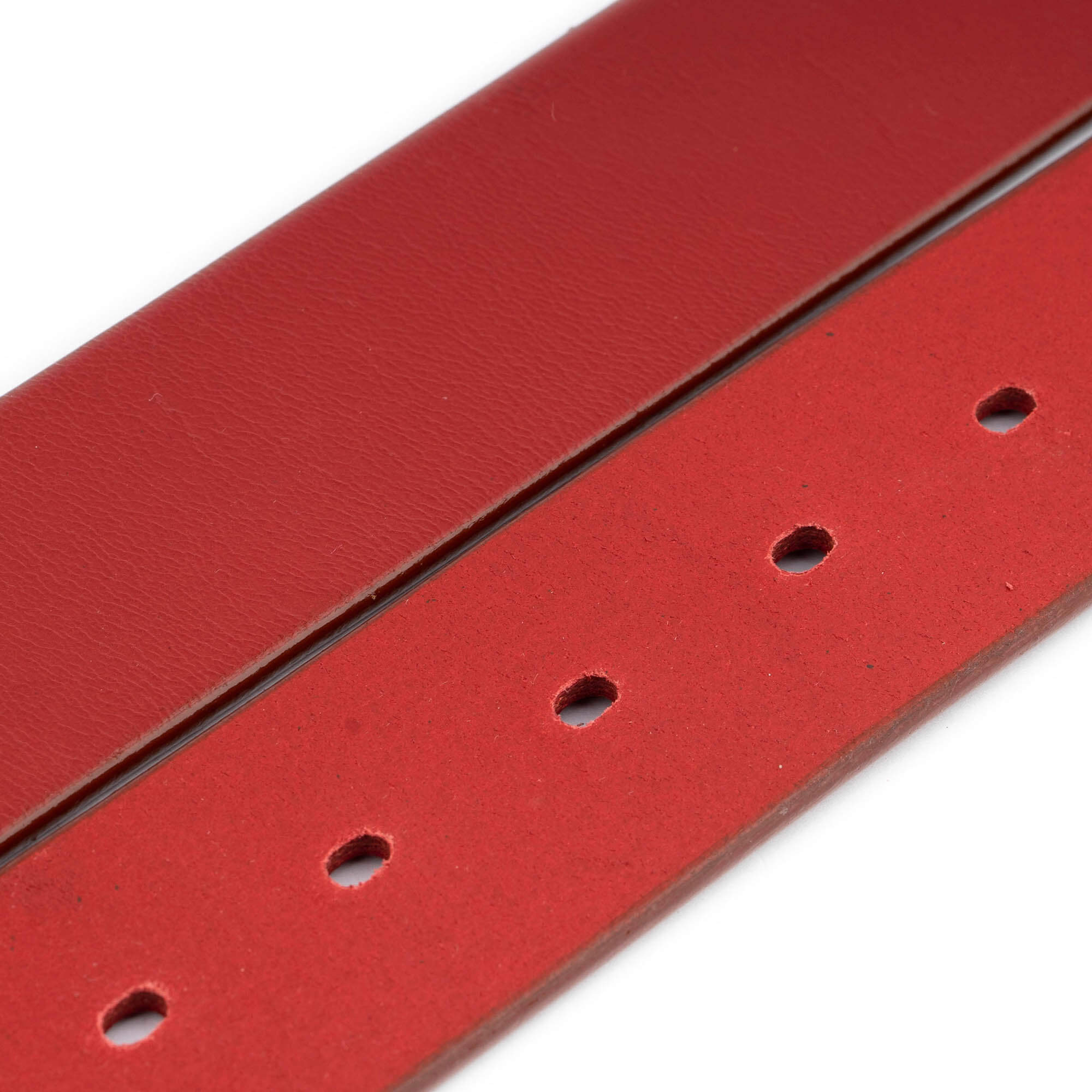 Premium 4.0cm Genuine Red Leather Belt Strap for Montblanc Buckles Replacement - High-Quality Men's Dress Belt for Business, Office & Formal Occasions