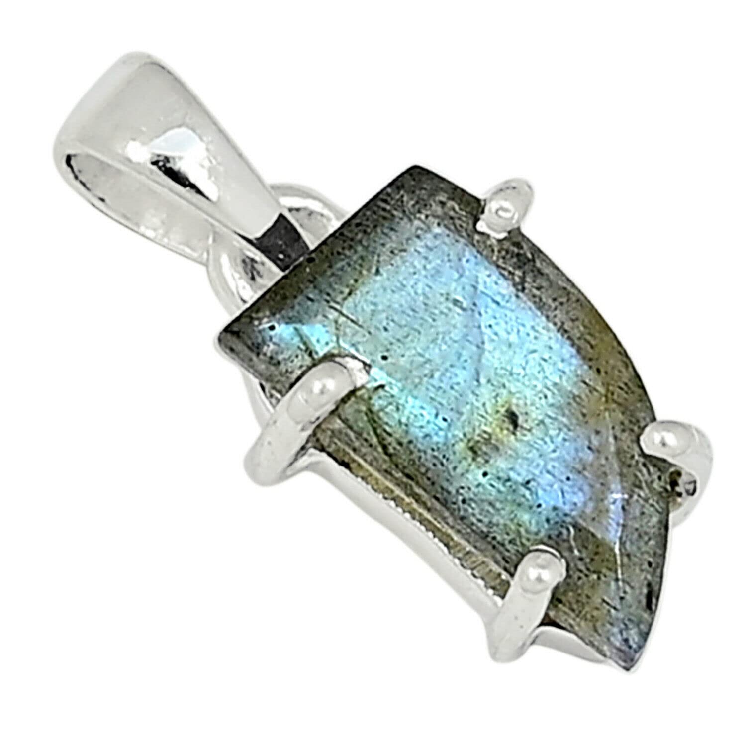Labradorite 925 Sterling Silver Pendant Necklace - Handmade Gemstone Jewelry for Women - Perfect for Gift Giving & Spiritual Healing