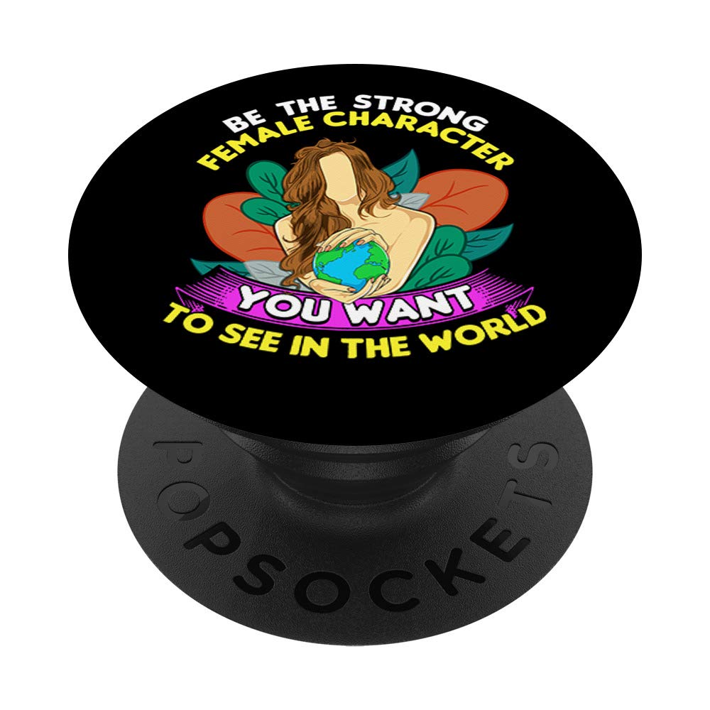 Feminist Shirt for Women - Strong Female Empowerment Tee with Inspirational Design | PopSockets Phone Grip & Stand for iPhone, Samsung & Tablets | Perfect for Protests, Work & Everyday Wear