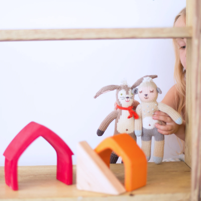 Blabla Rattle Wooly Sheep - Soft Baby Teether Toy for Soothing & Sensory Play - Perfect for Newborns, Infants & Toddlers